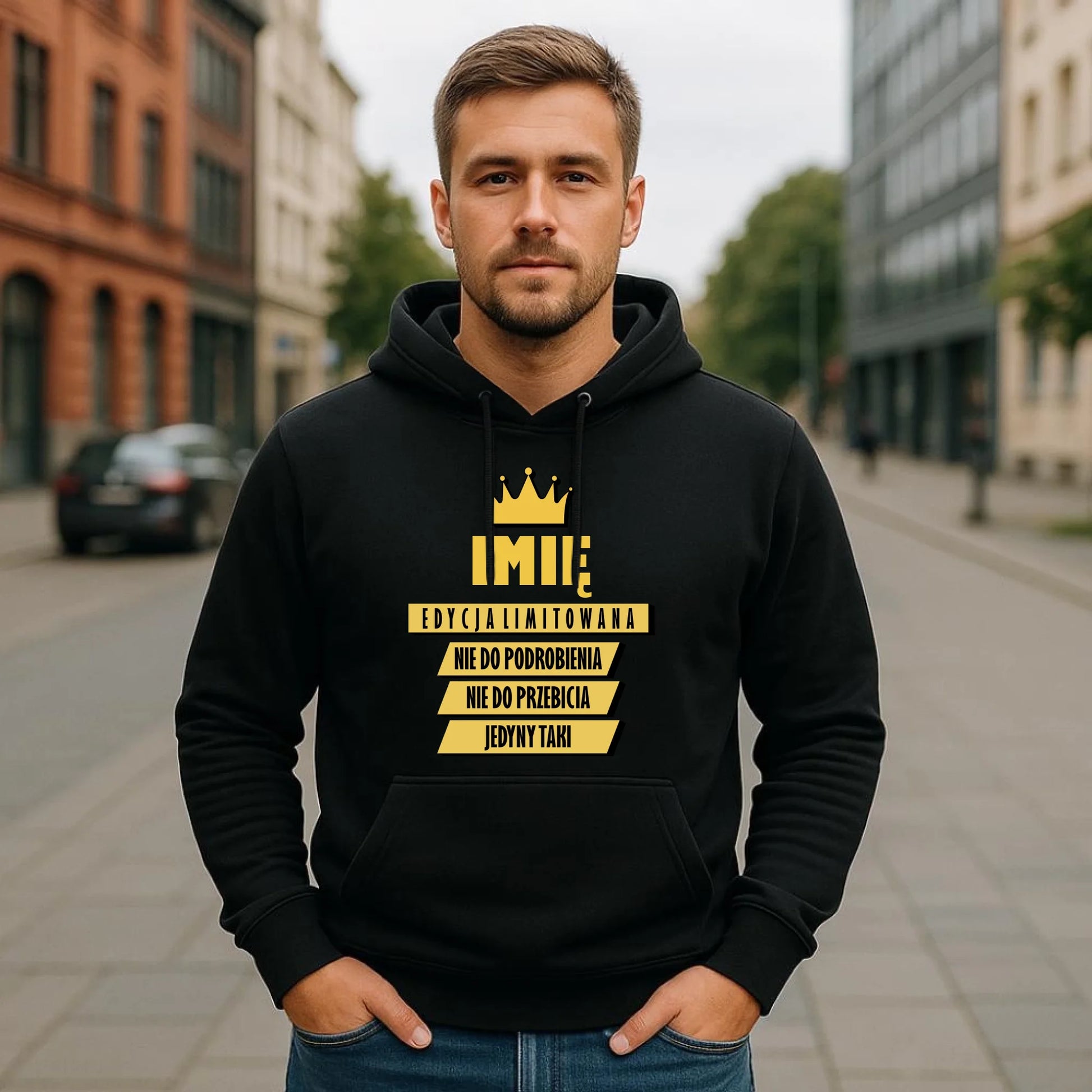 Bluza męska z kapturem - Edycja Limitowana prezent dla niego - personalizowana DCH03 - StoryCups.pl