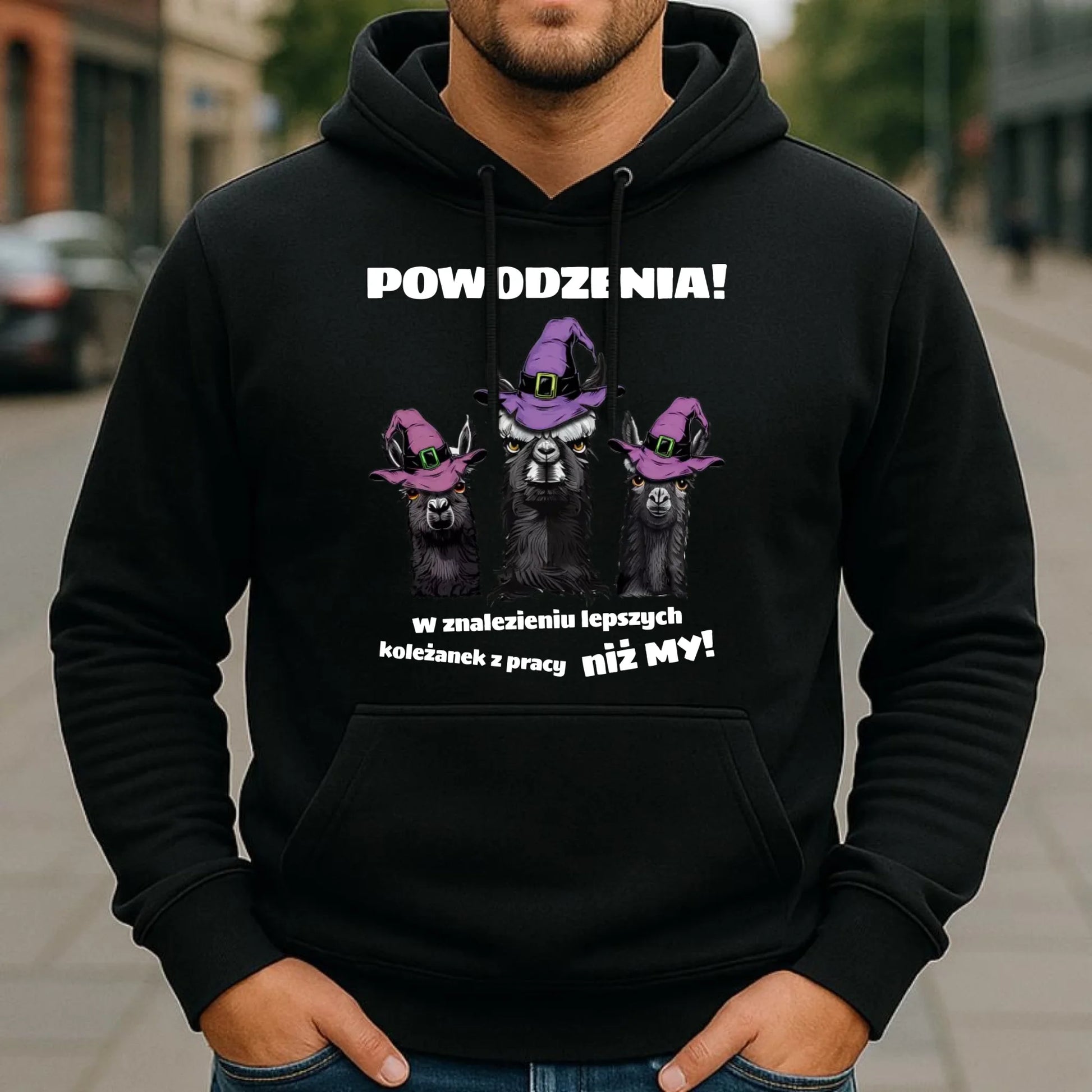 Bluza męska z kapturem na odejście z pracy - Powodzenia w znalezieniu lepszych koleżanek OP07 - StoryCups.pl