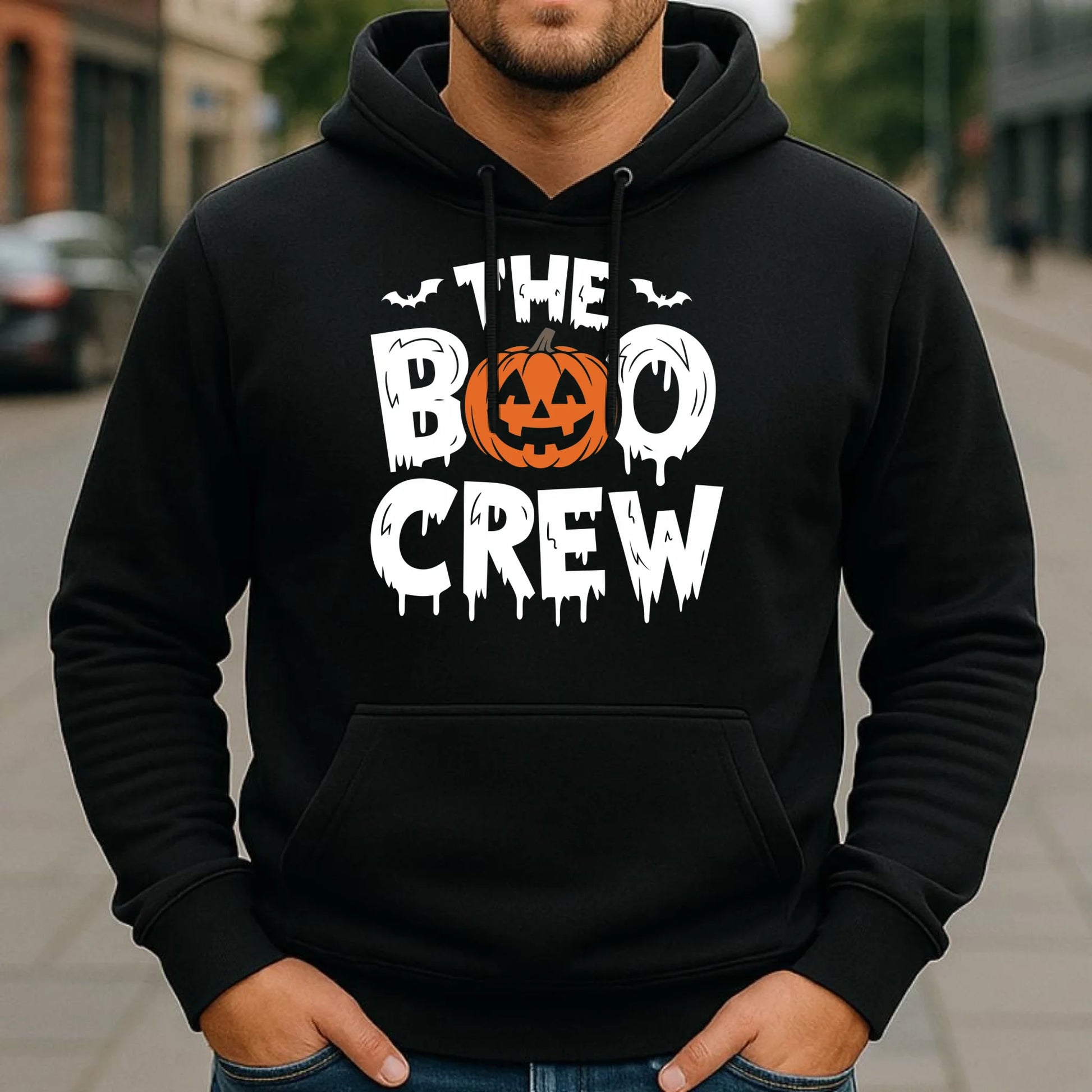 Bluza męska z kapturem na Halloween - The Boo Crew HL12 - StoryCups.pl