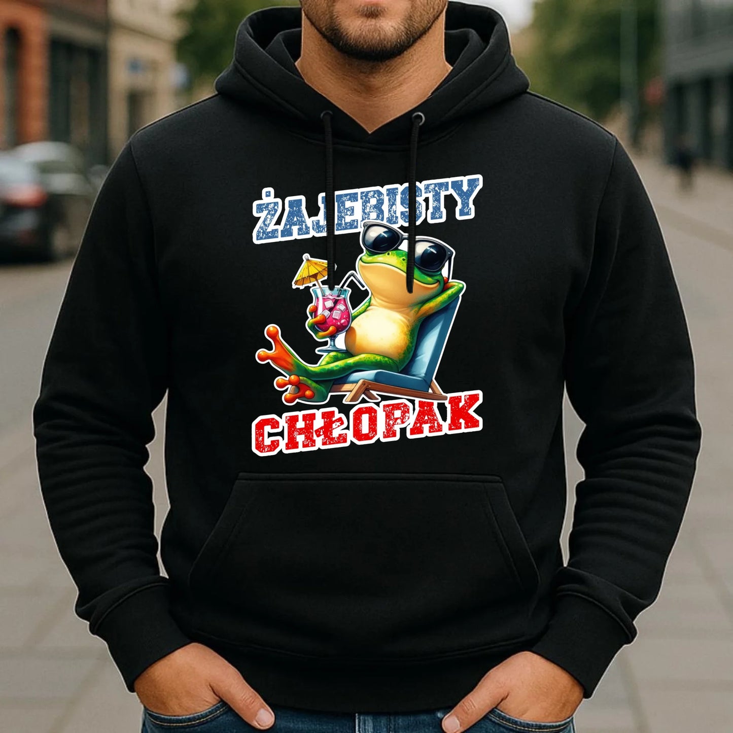 Bluza męska z kapturem - prezent dla chłopaka - Żajebisty chłopak DCH19 - StoryCups.pl