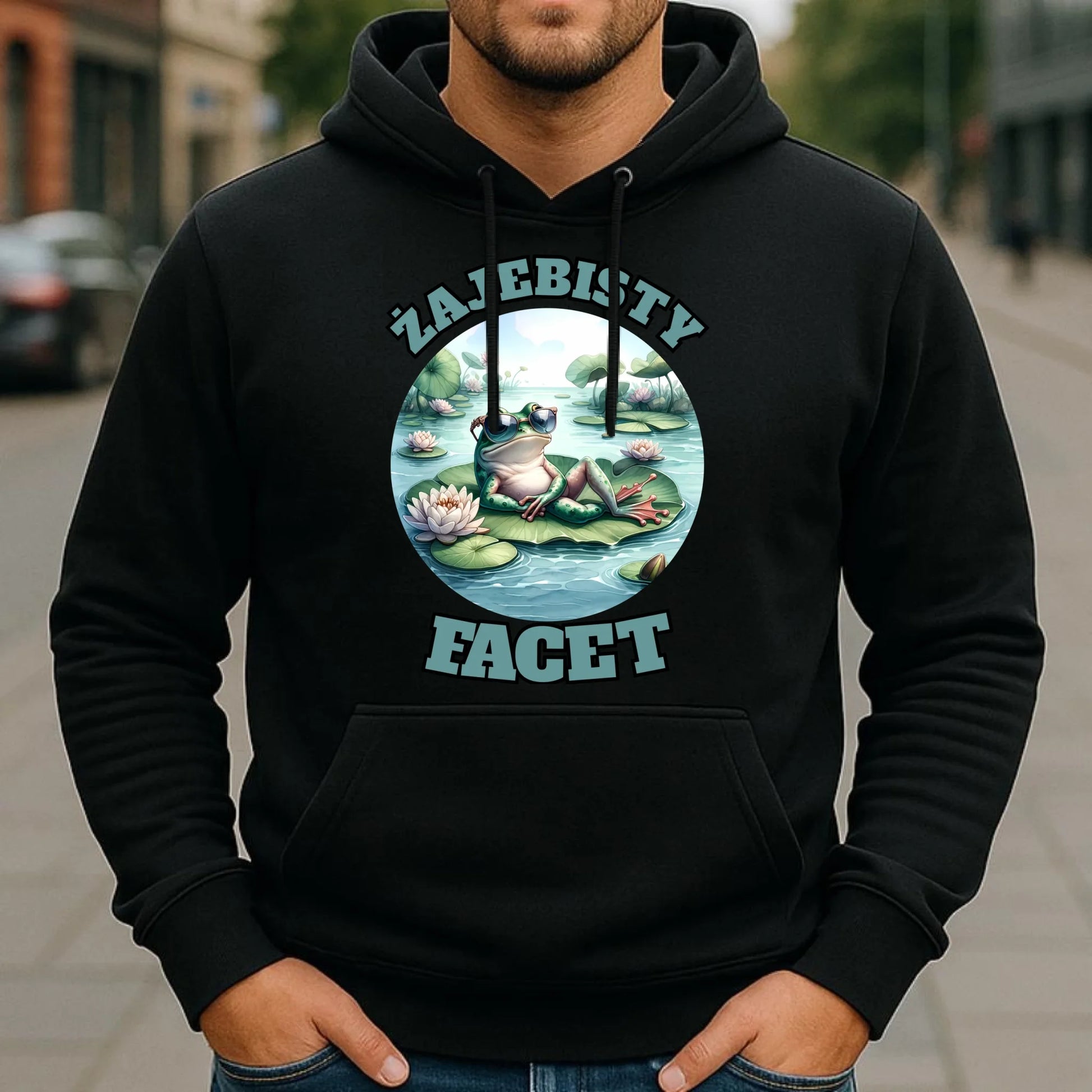 Bluza męska z kapturem - Żajebisty facet DCH08 - StoryCups.pl