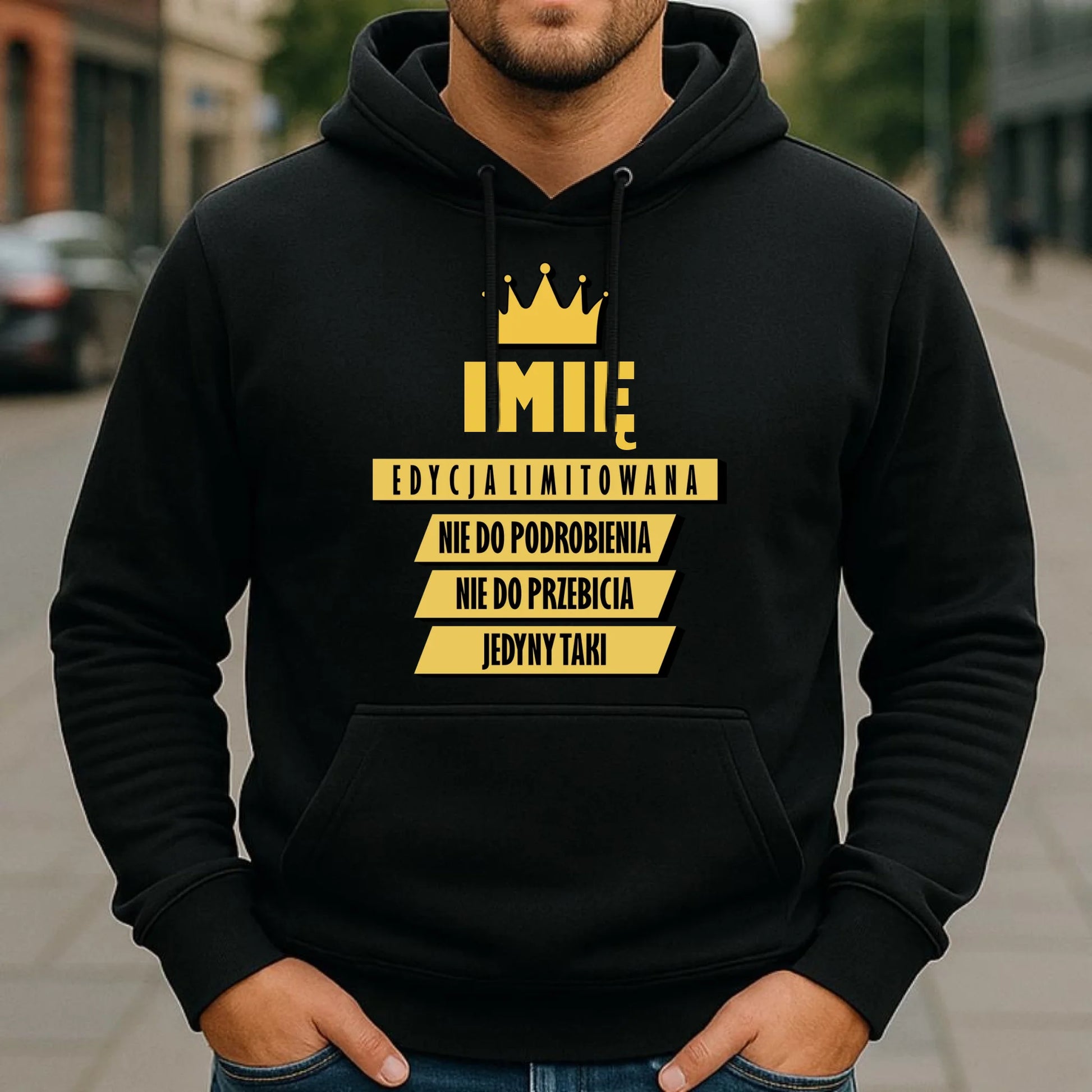 Bluza męska z kapturem - Edycja Limitowana prezent dla niego - personalizowana DCH03 - StoryCups.pl