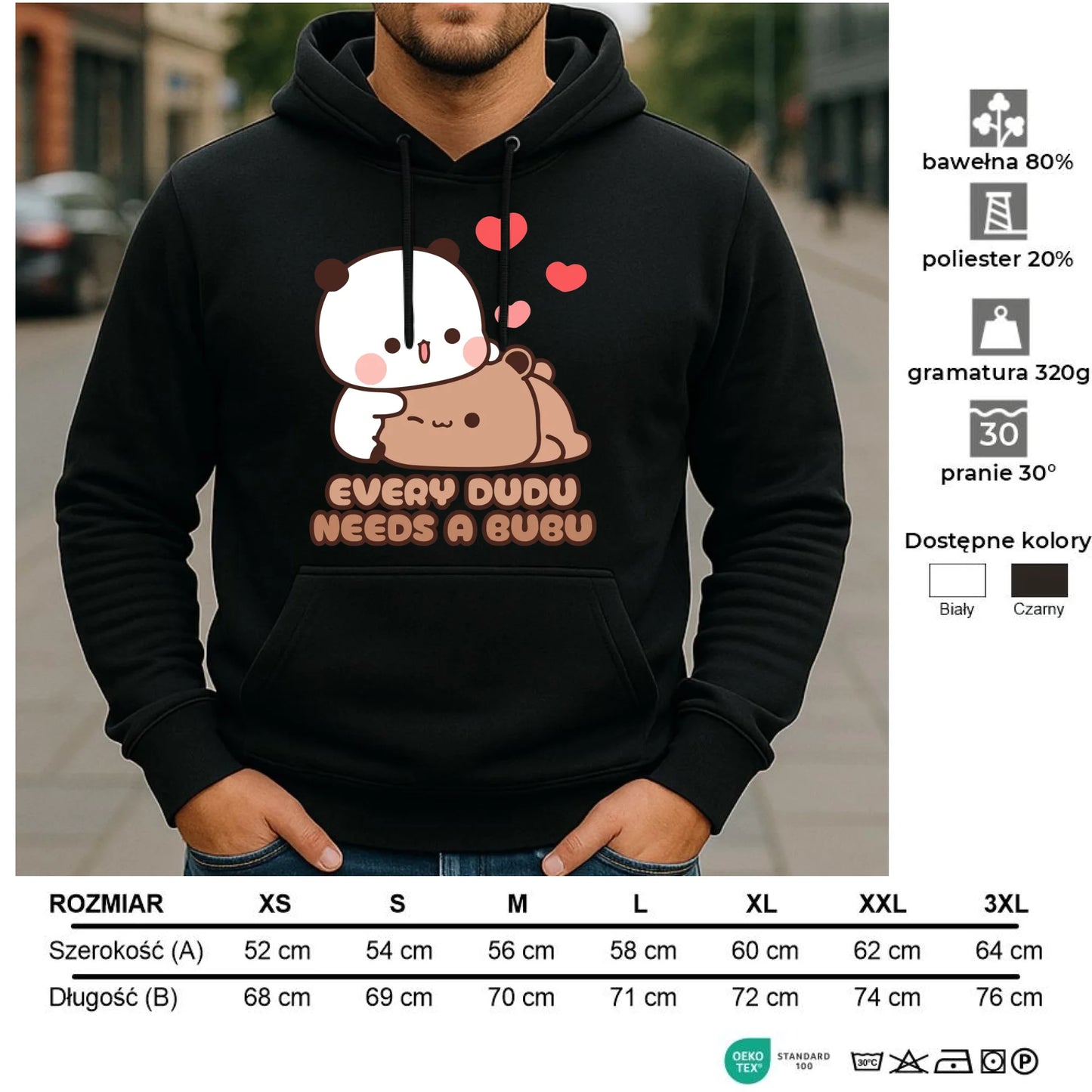 Bluza męska z kapturem - Every Dudu needs a Bubu W32 - StoryCups.pl