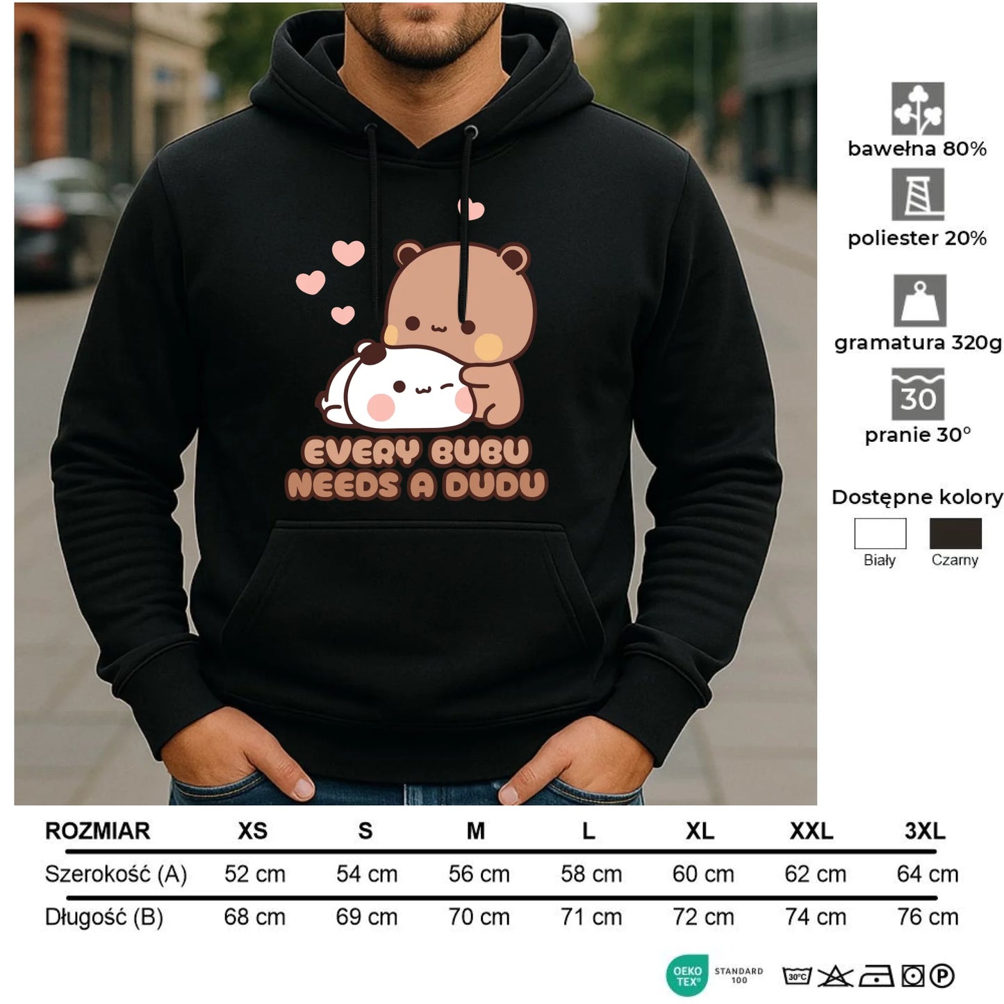 Bluza męska z kapturem - Every Bubu needs a Dudu W33 - StoryCups.pl