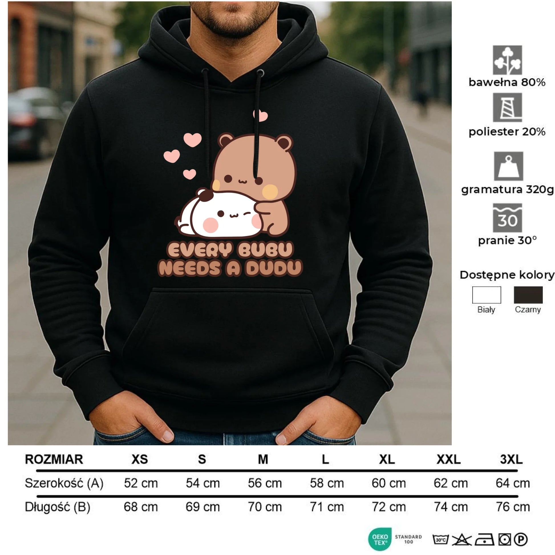 Bluza męska z kapturem - Every Bubu needs a Dudu W33 - StoryCups.pl