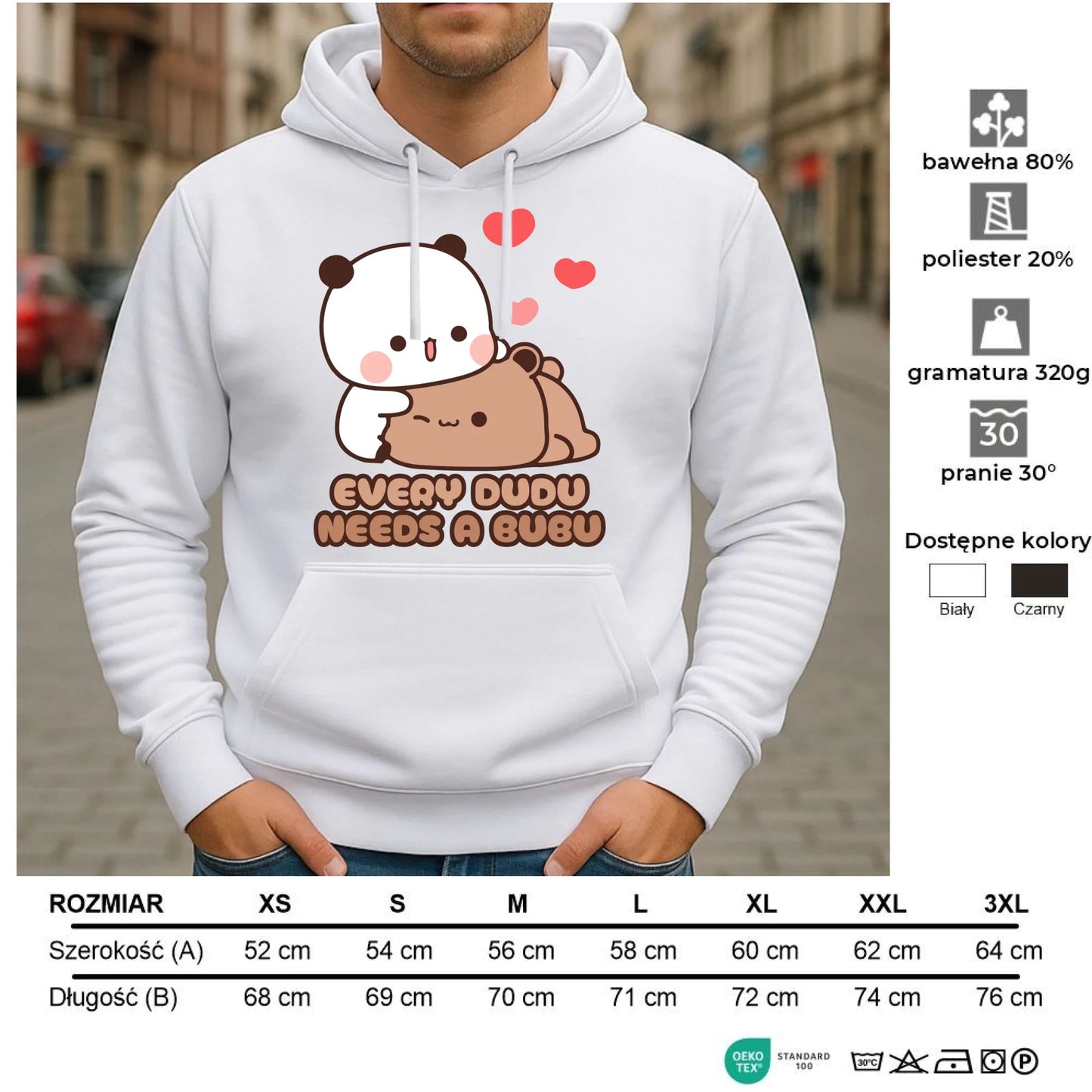 Bluza męska z kapturem - Every Dudu needs a Bubu W32 - StoryCups.pl
