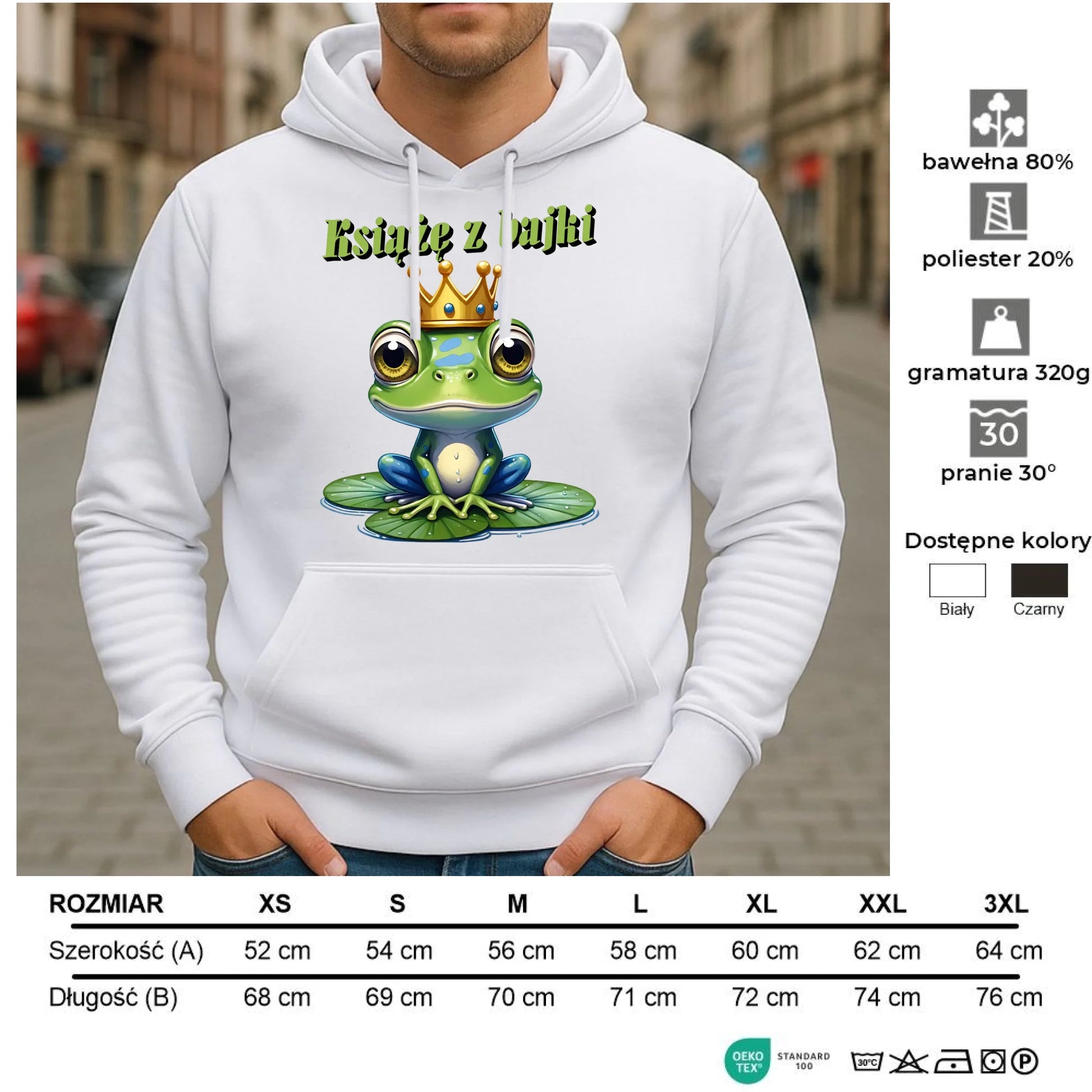 Bluza męska z kapturem - Książę z bajki - prezent dla chłopaka męża narzeczonego DCH09 - StoryCups.pl