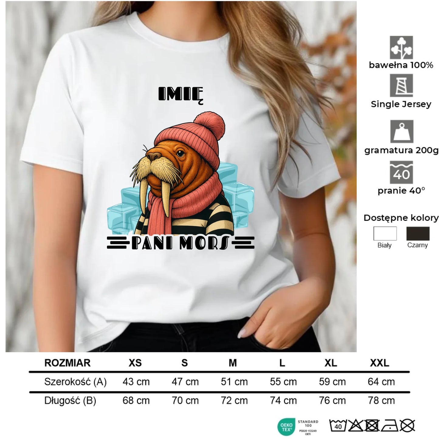 Koszulka damska - prezent dla morsa - Pani Mors - personalizowana HM16 - StoryCups.pl