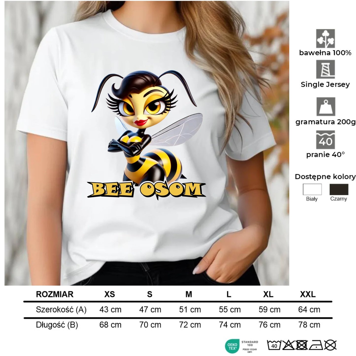 Koszulka damska - Bee Osom - Jestem niesamowita DZ11 - StoryCups.pl