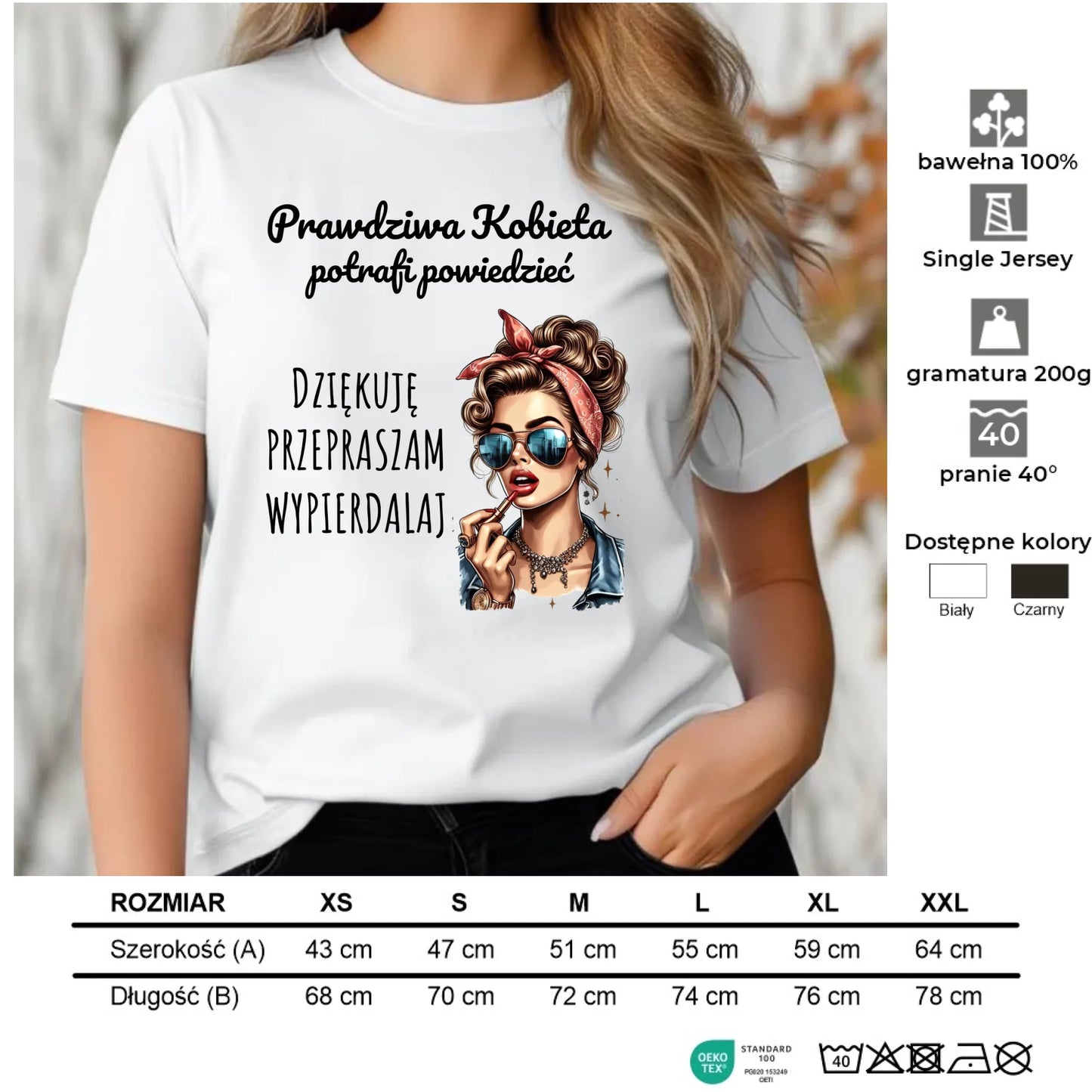 Koszulka damska - Prawdziwa kobieta - bez cenzury DZ15 - StoryCups.pl