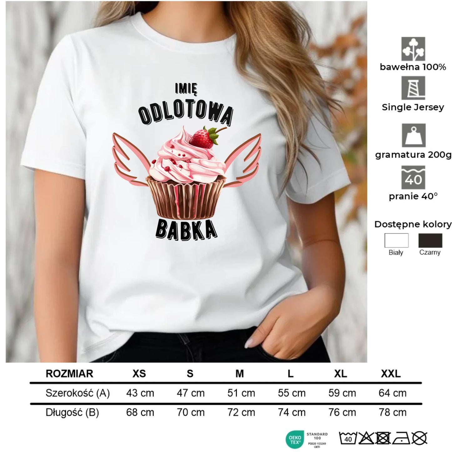 Koszulka damska - Odlotowa babka - personalizowana DZ06 - StoryCups.pl