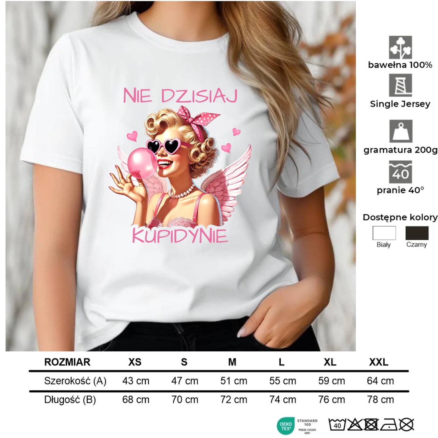 Koszulka damska na Walentynki dla singielki - Nie dzisiaj W18 - StoryCups.pl