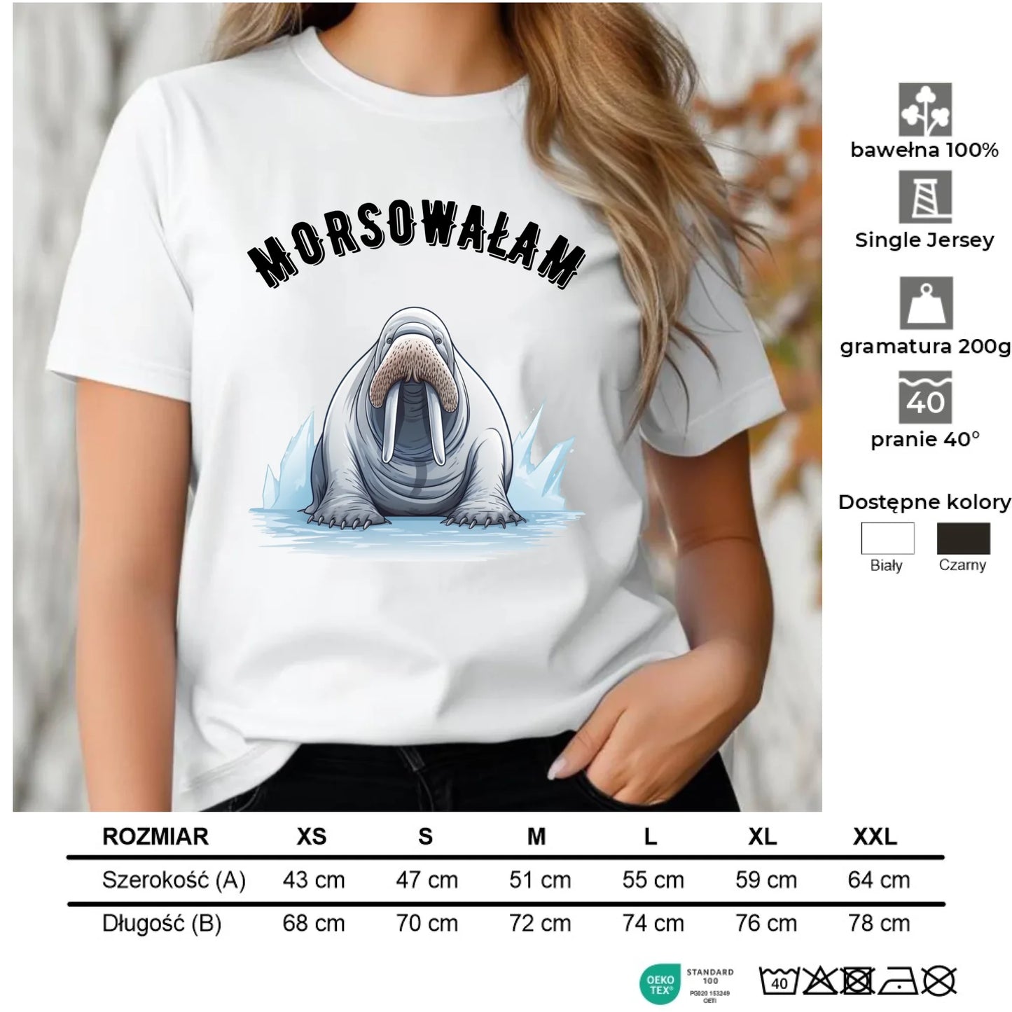 Koszulka damska - prezent dla morsa - Morsowałam - Mors HM18 - StoryCups.pl