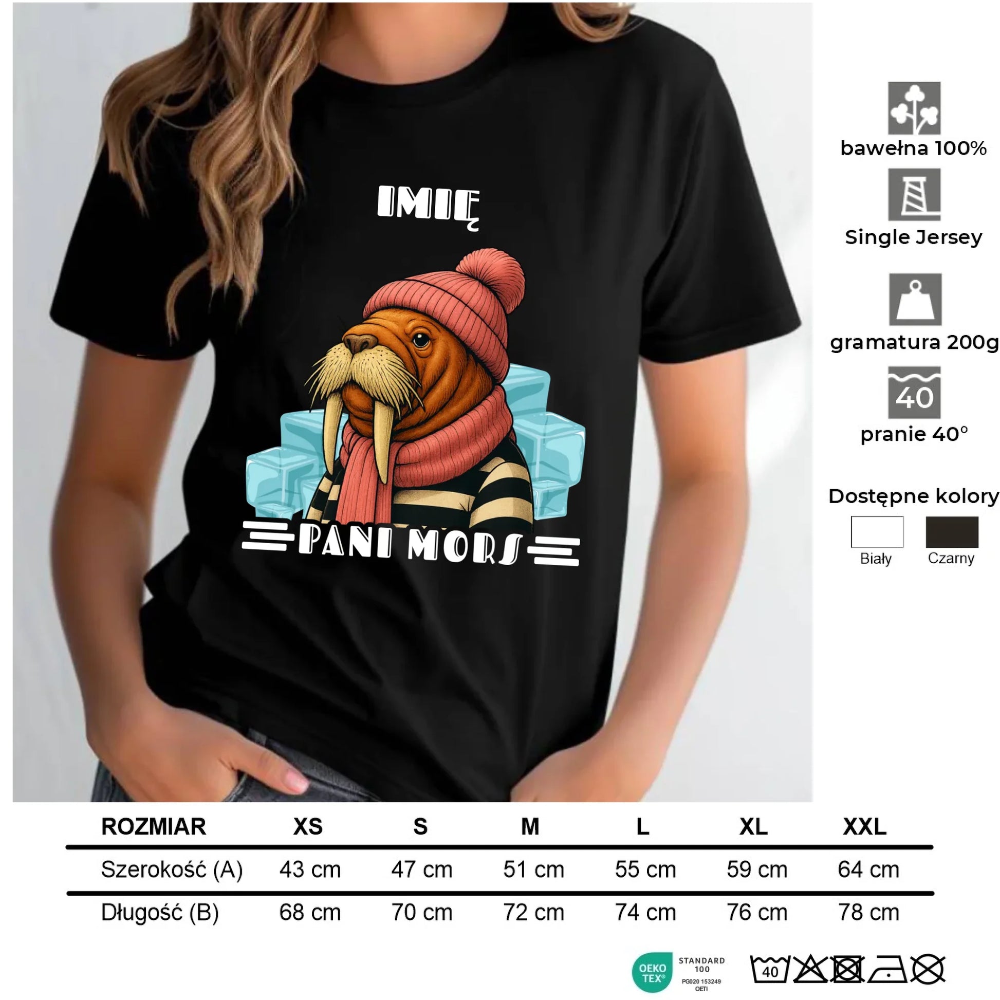 Koszulka damska - prezent dla morsa - Pani Mors - personalizowana HM16 - StoryCups.pl