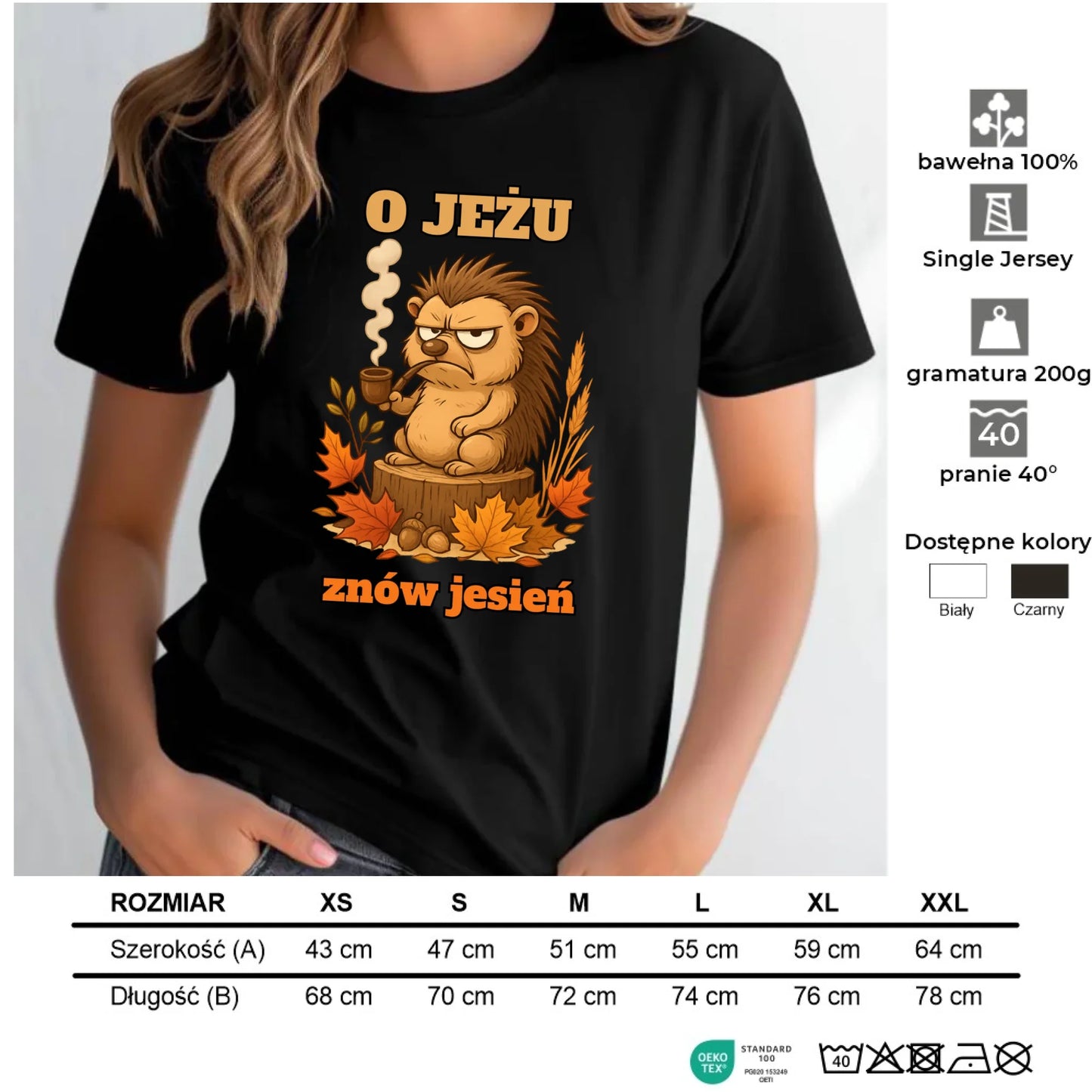 Koszulka damska jesienna - O jeżu znów jesień JS20 - StoryCups.pl