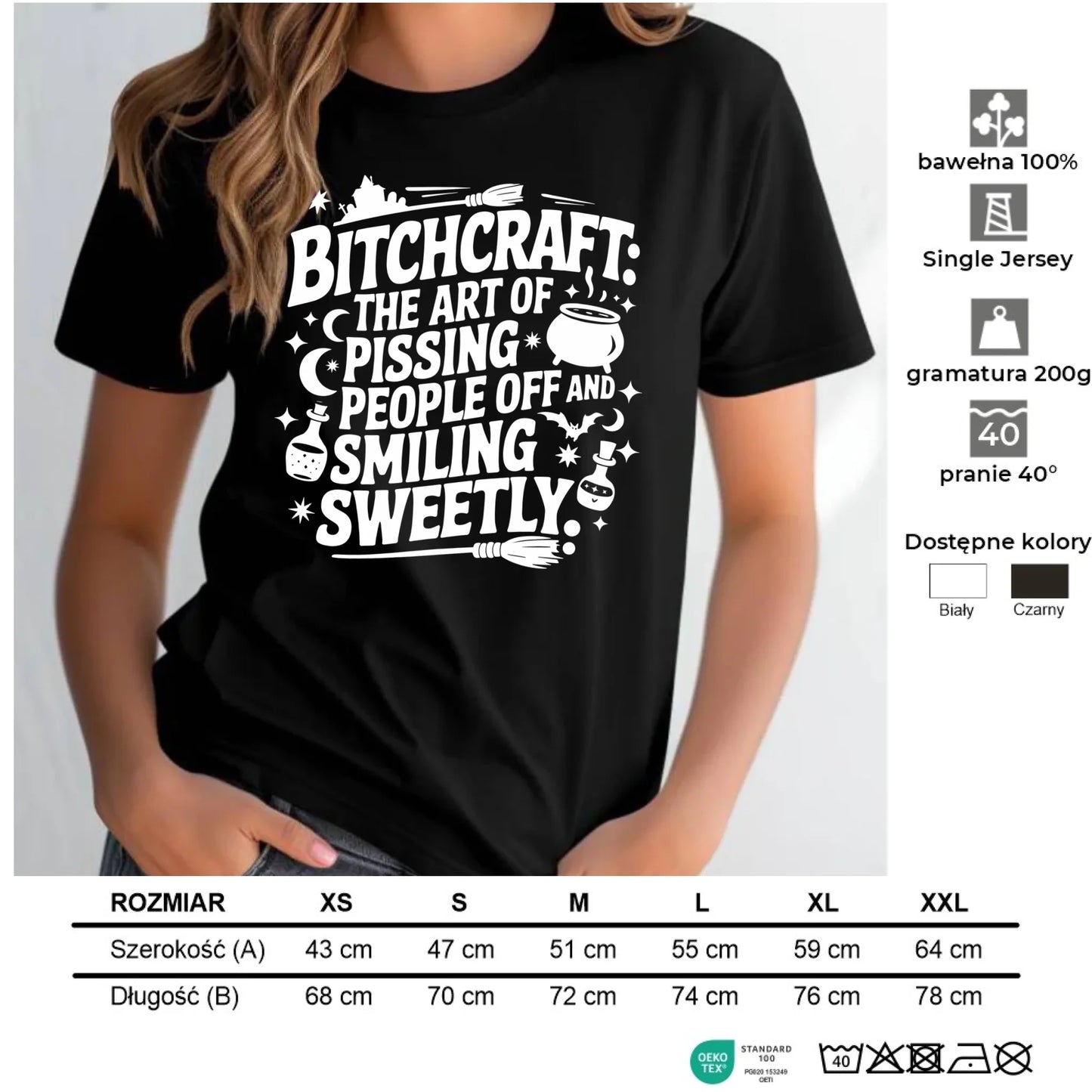 Koszulka damska na Halloween - Bitchcraft HL25