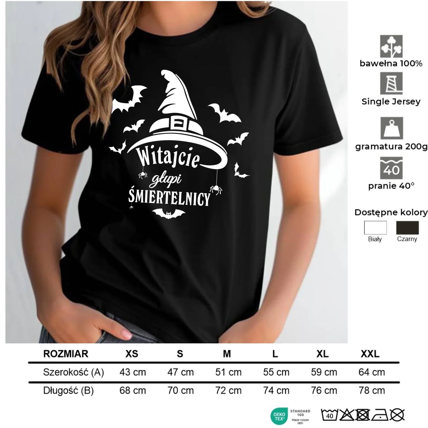Koszulka damska na Halloween - Witajcie głupi śmiertelnicy HL23