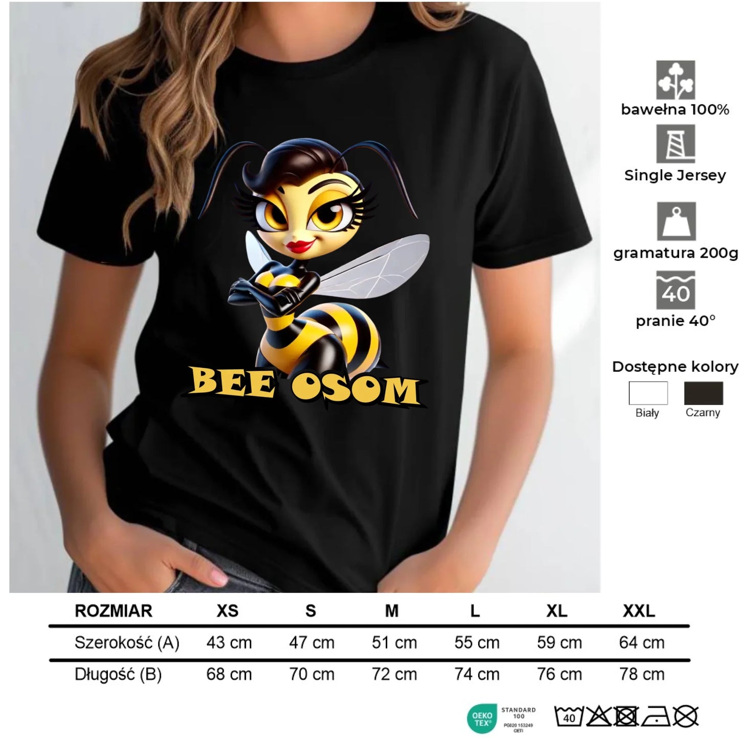 Koszulka damska - Bee Osom - Jestem niesamowita DZ11 - StoryCups.pl