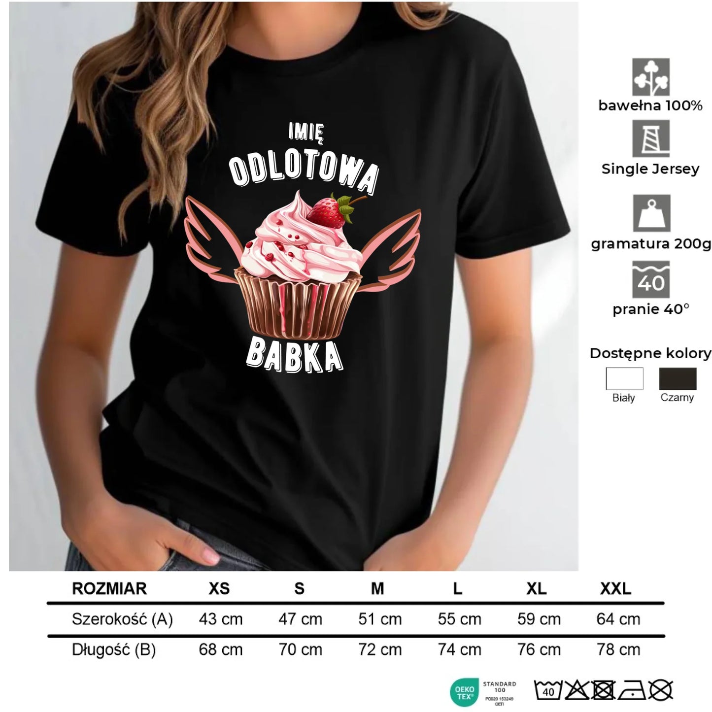 Koszulka damska - Odlotowa babka - personalizowana DZ06 - StoryCups.pl