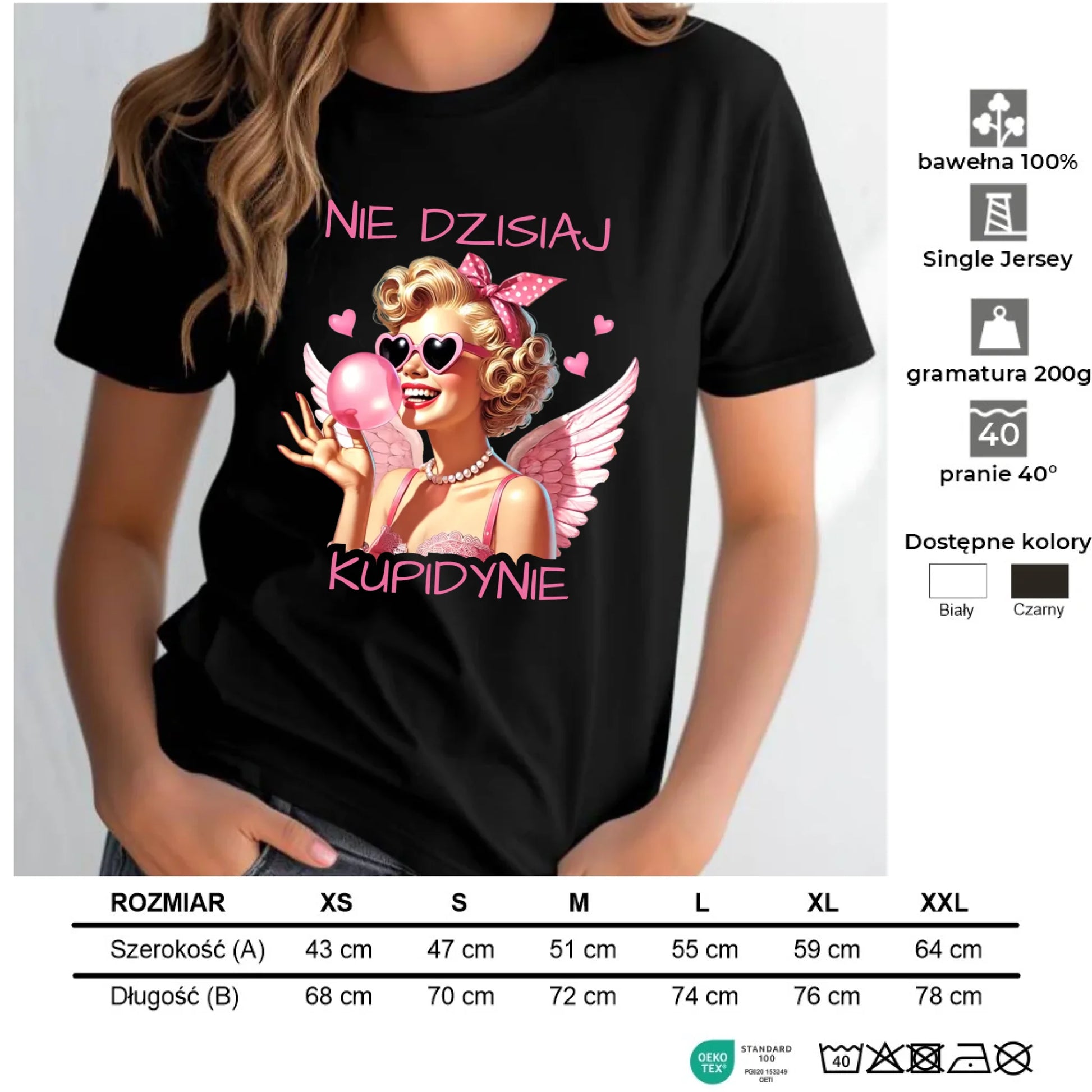 Koszulka damska na Walentynki dla singielki - Nie dzisiaj W18 - StoryCups.pl