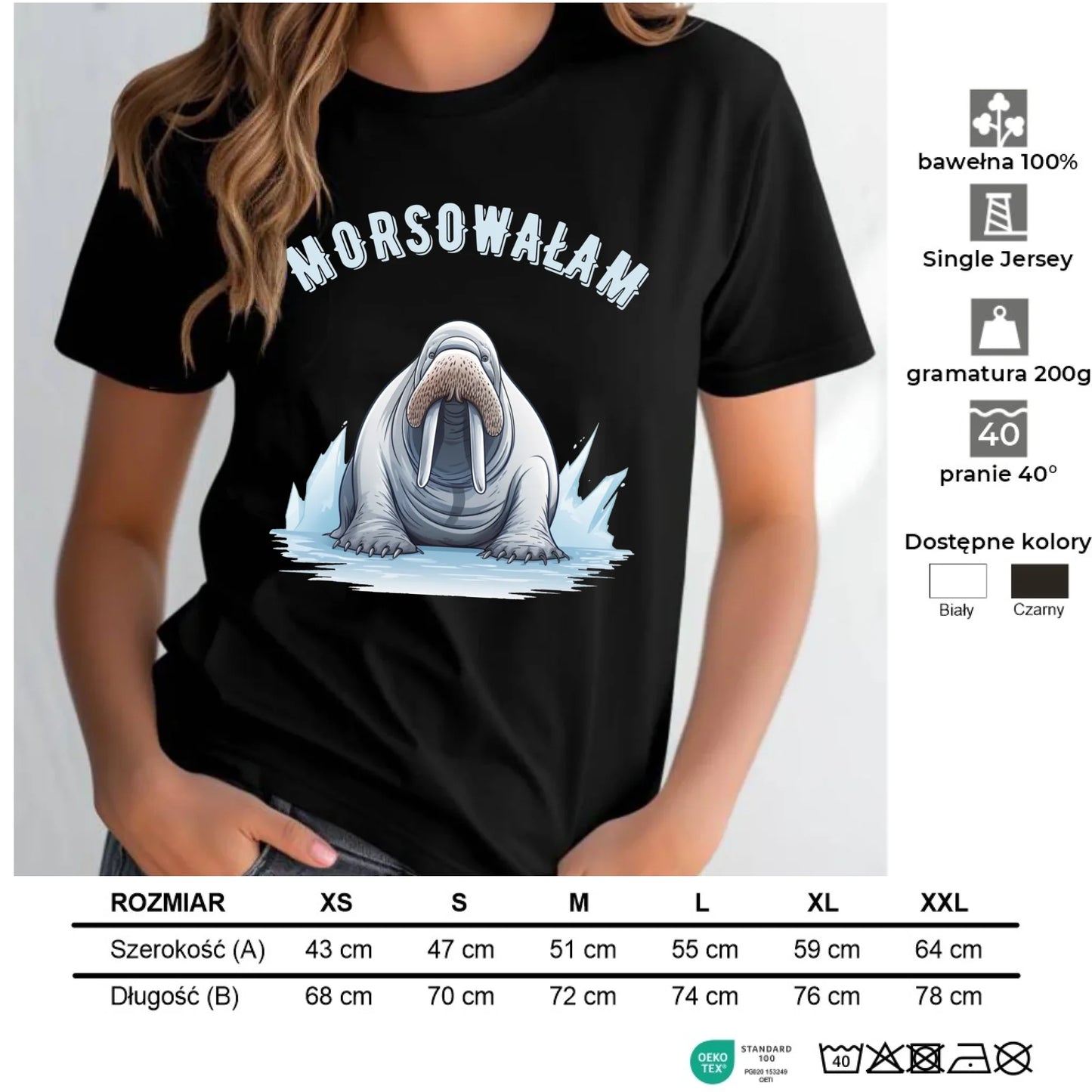 Koszulka damska - prezent dla morsa - Morsowałam - Mors HM18 - StoryCups.pl