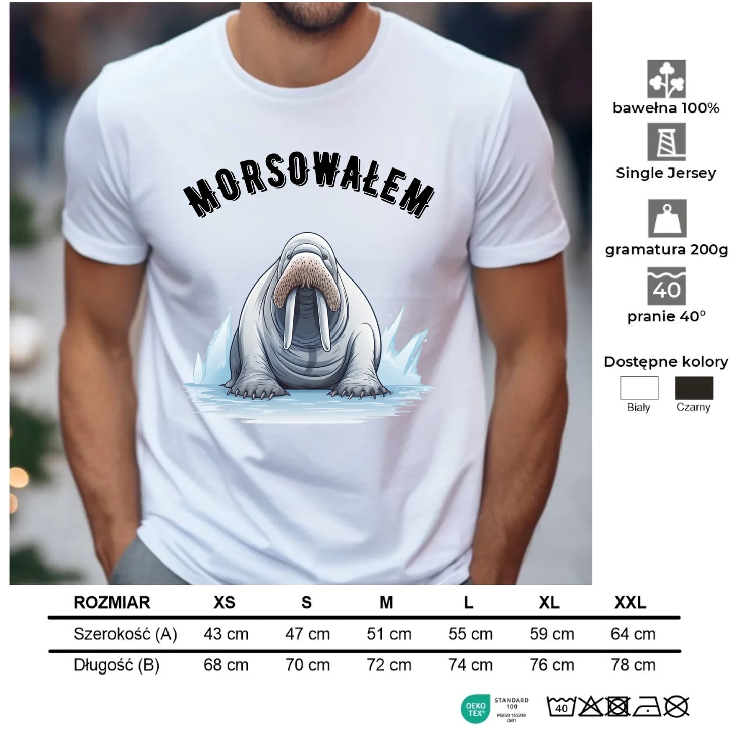 Koszulka męska dla morsa - Morsowałem HM01 - StoryCups.pl