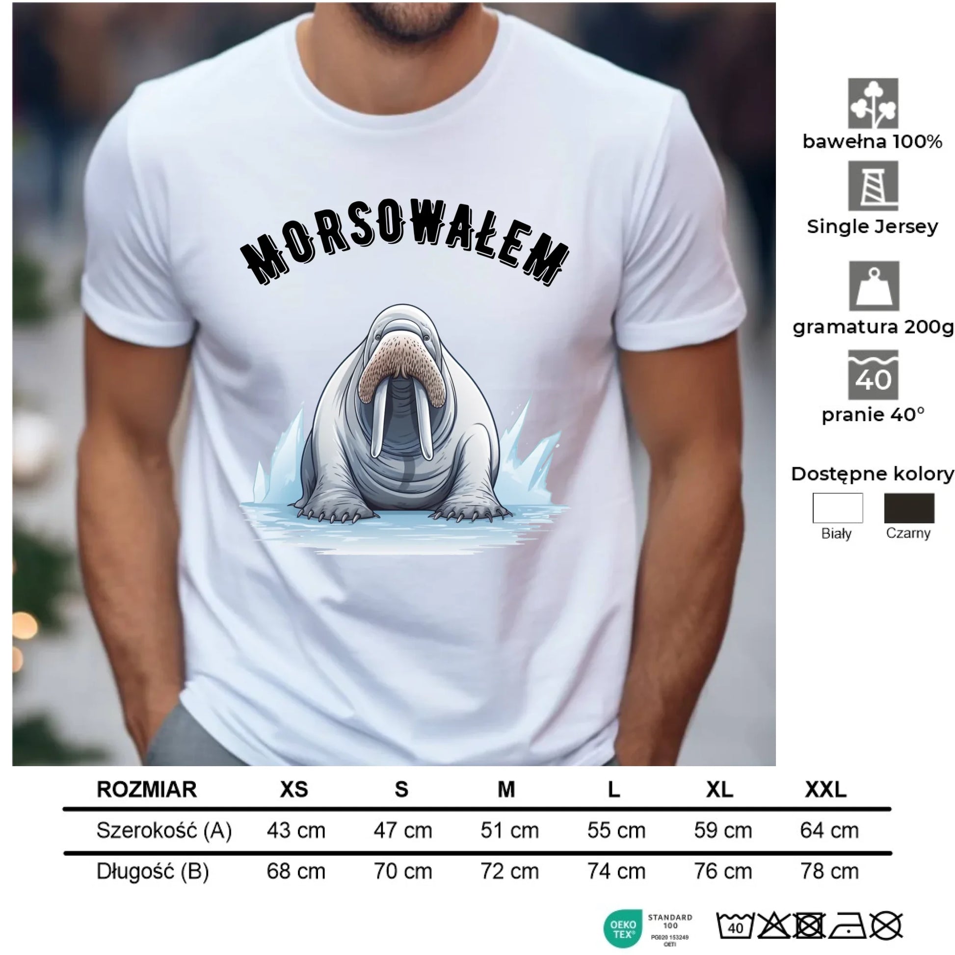 Koszulka męska dla morsa - Morsowałem HM01 - StoryCups.pl