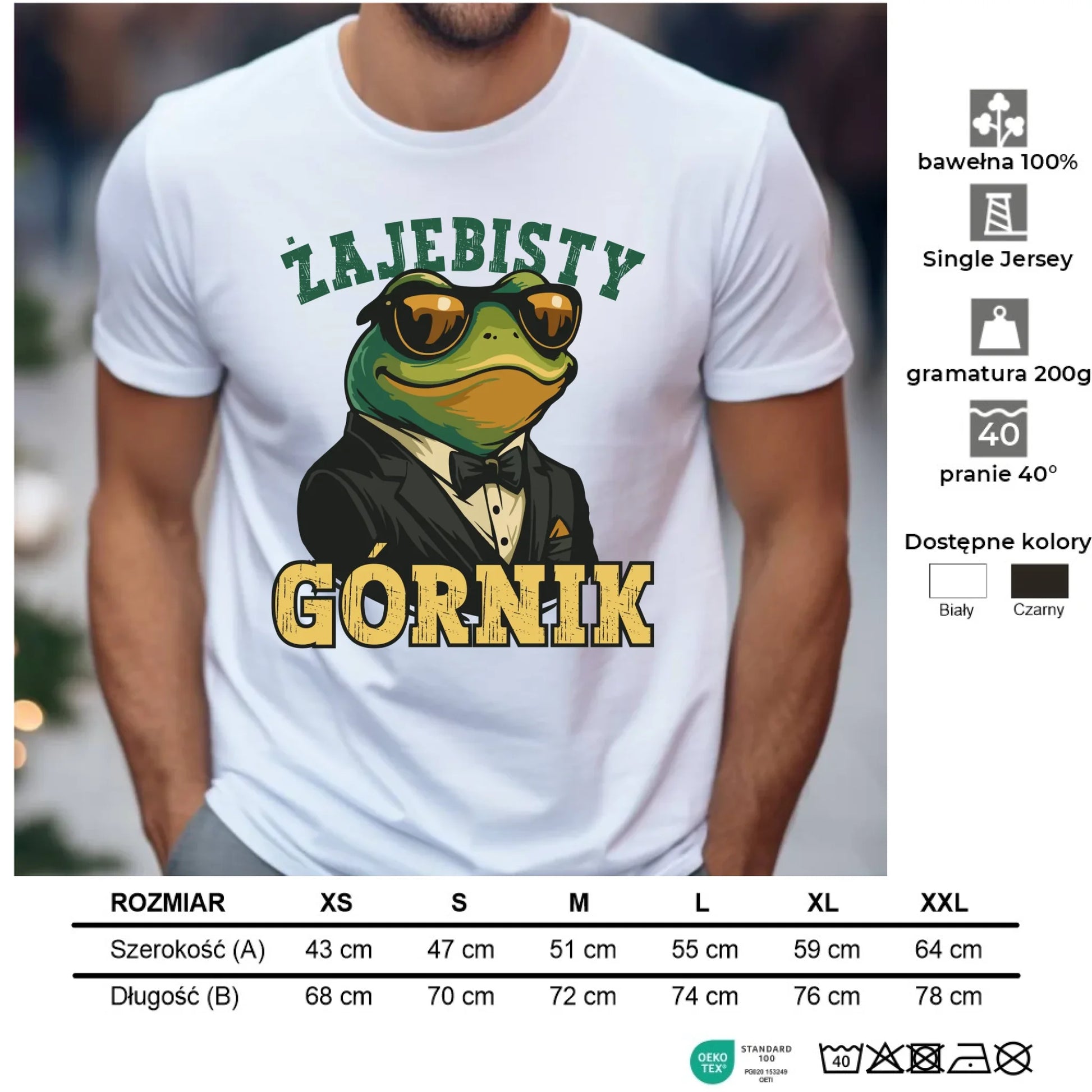 Koszulka męska - prezent dla górnika - Żajebisty górnik G18 - StoryCups.pl