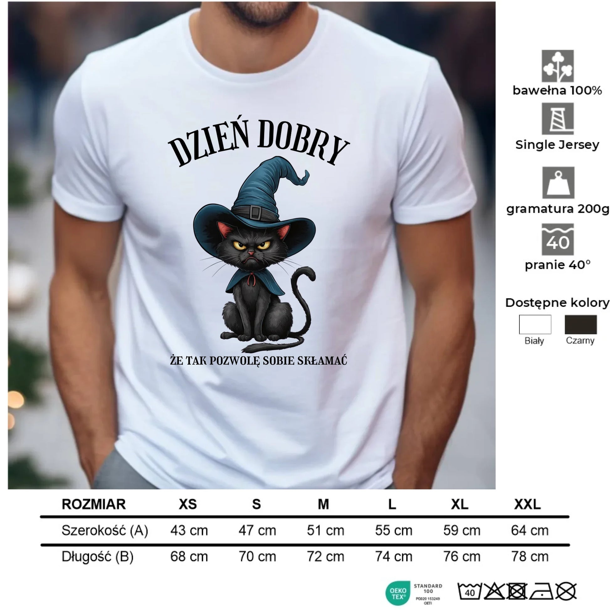 Koszulka męska halloweenowa - Dzień dobry, że tak pozwolę sobie skłamać HL27 - StoryCups.pl