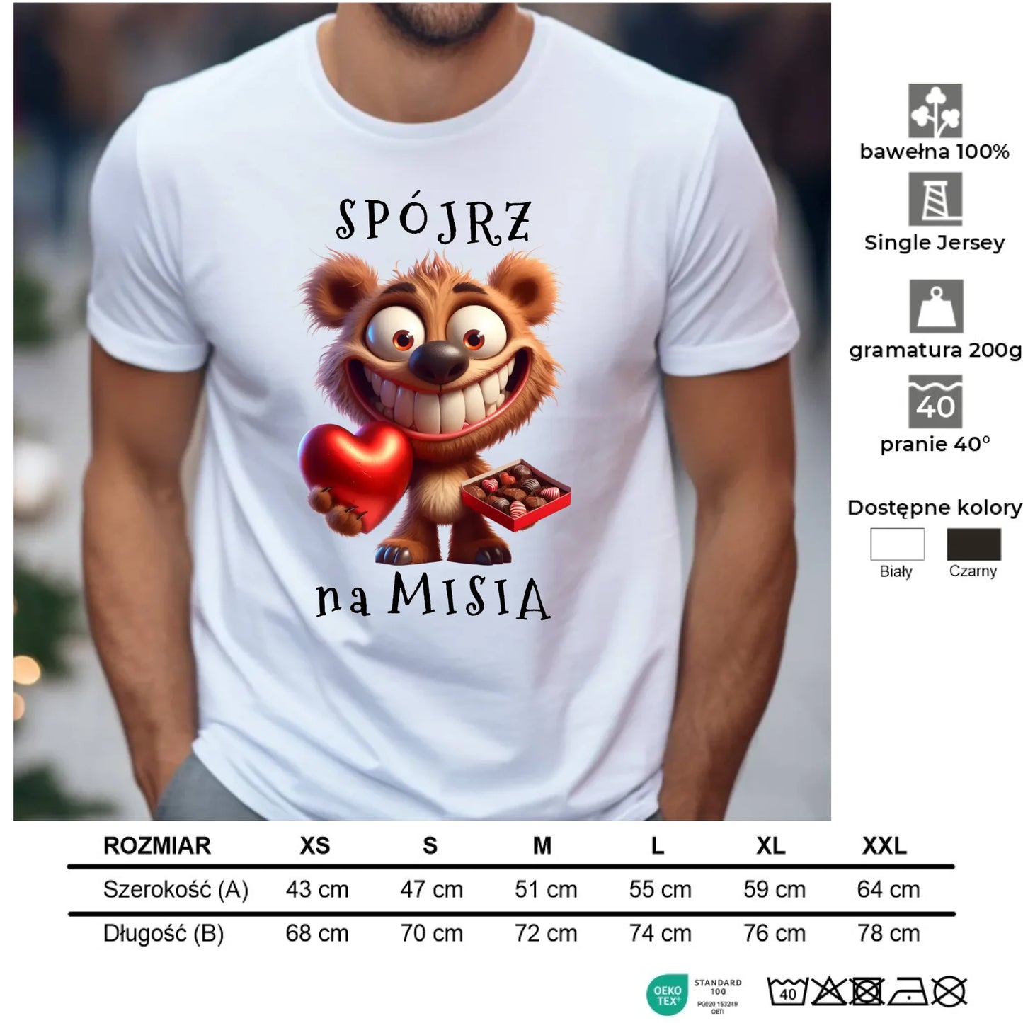 Koszulka męska - Spójrz na Misia W31 - StoryCups.pl