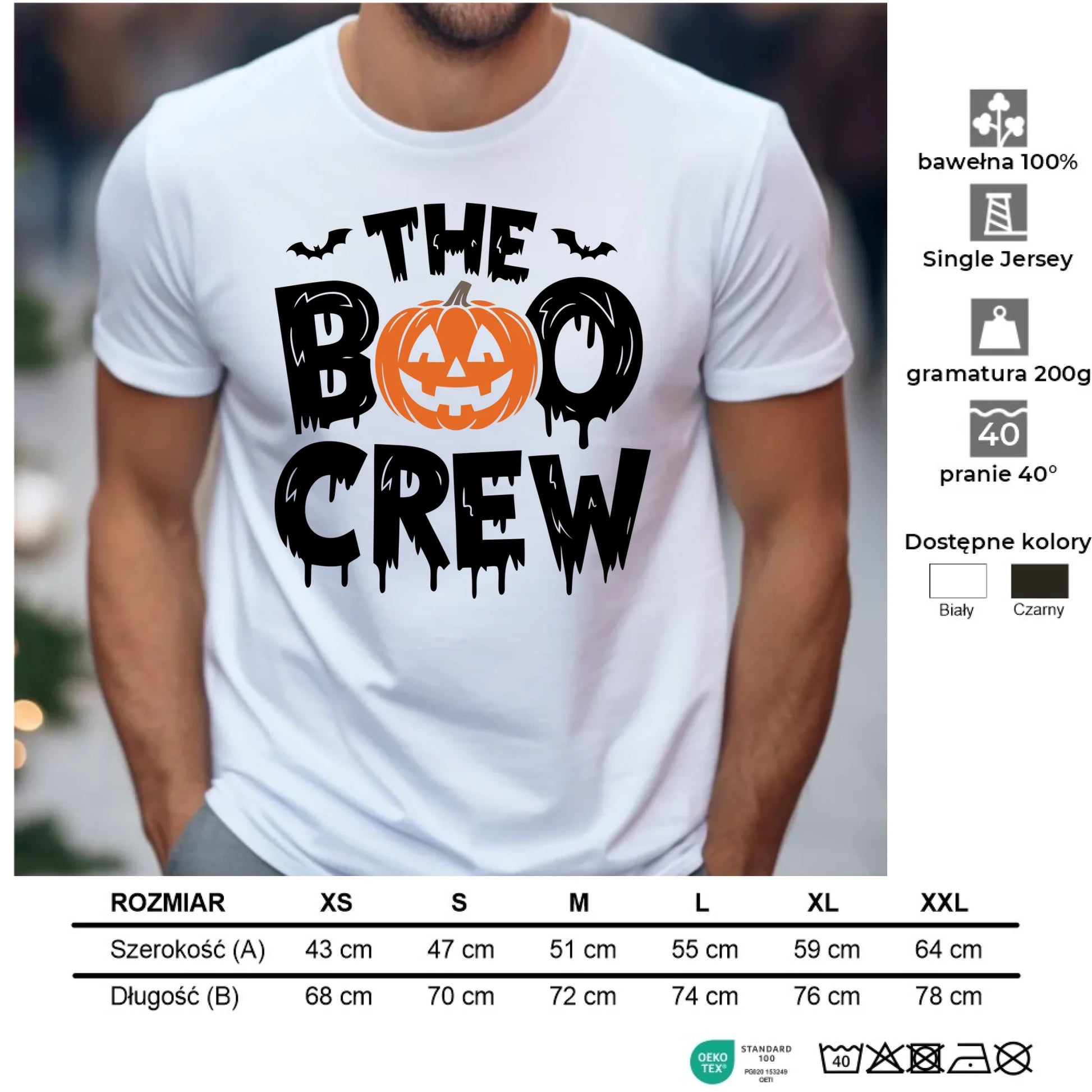 Koszulka męska na Halloween - The Boo Crew HL12 - StoryCups.pl