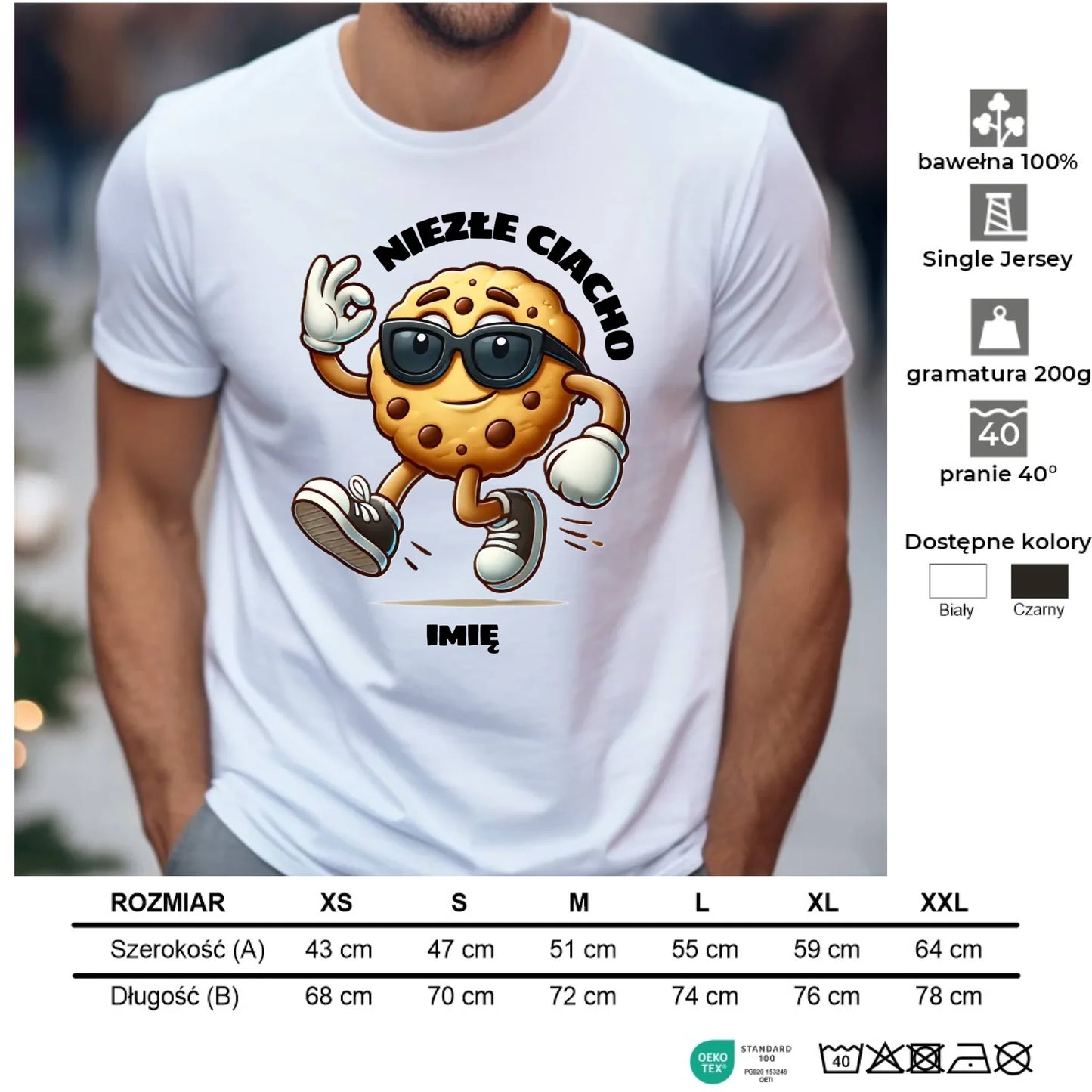 Koszulka męska - Niezłe ciacho - personalizowana DCH31 - StoryCups.pl