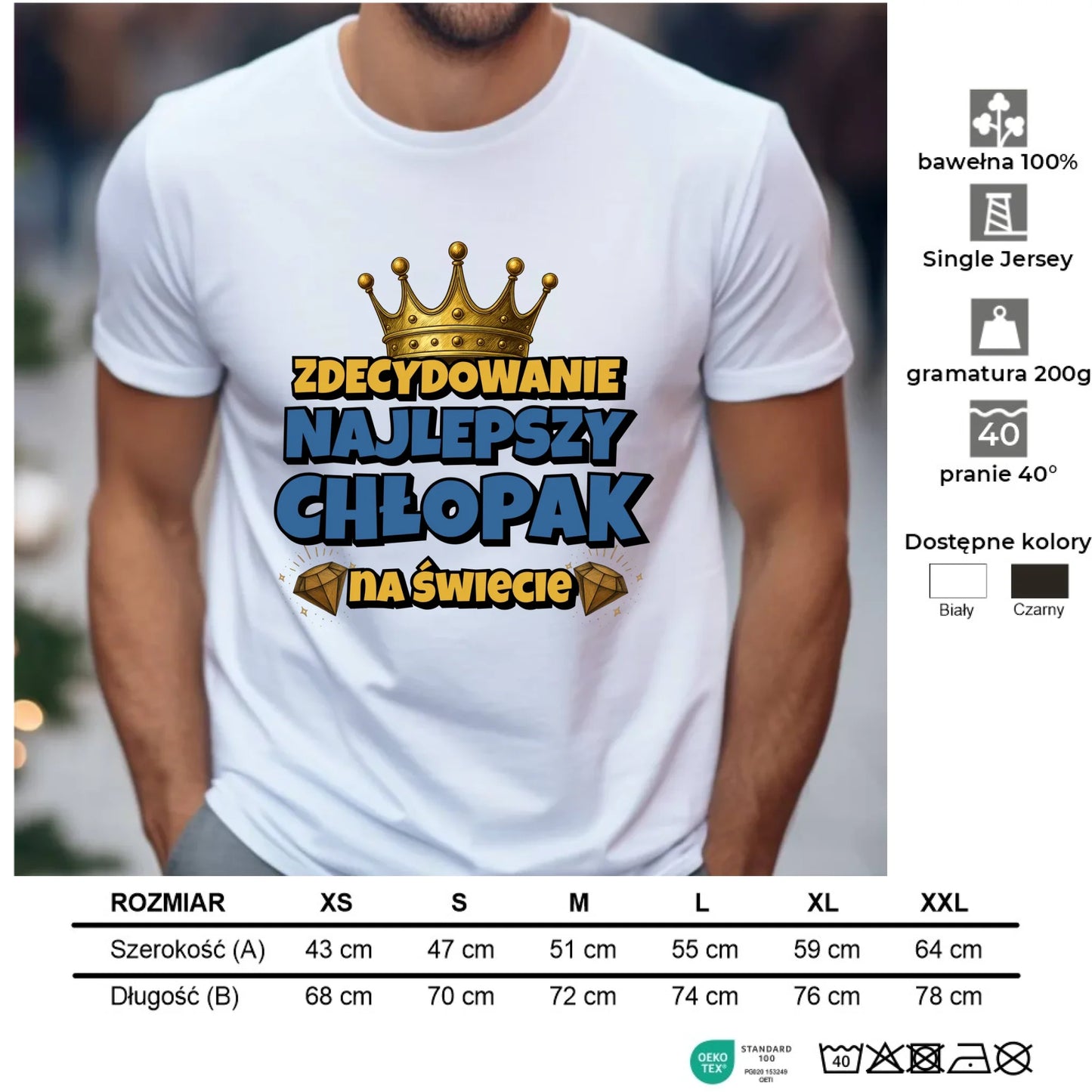 Zdecydowanie najlepszy chłopak na świecie | Koszulka męska dla chłopaka DCH21 - StoryCups.pl