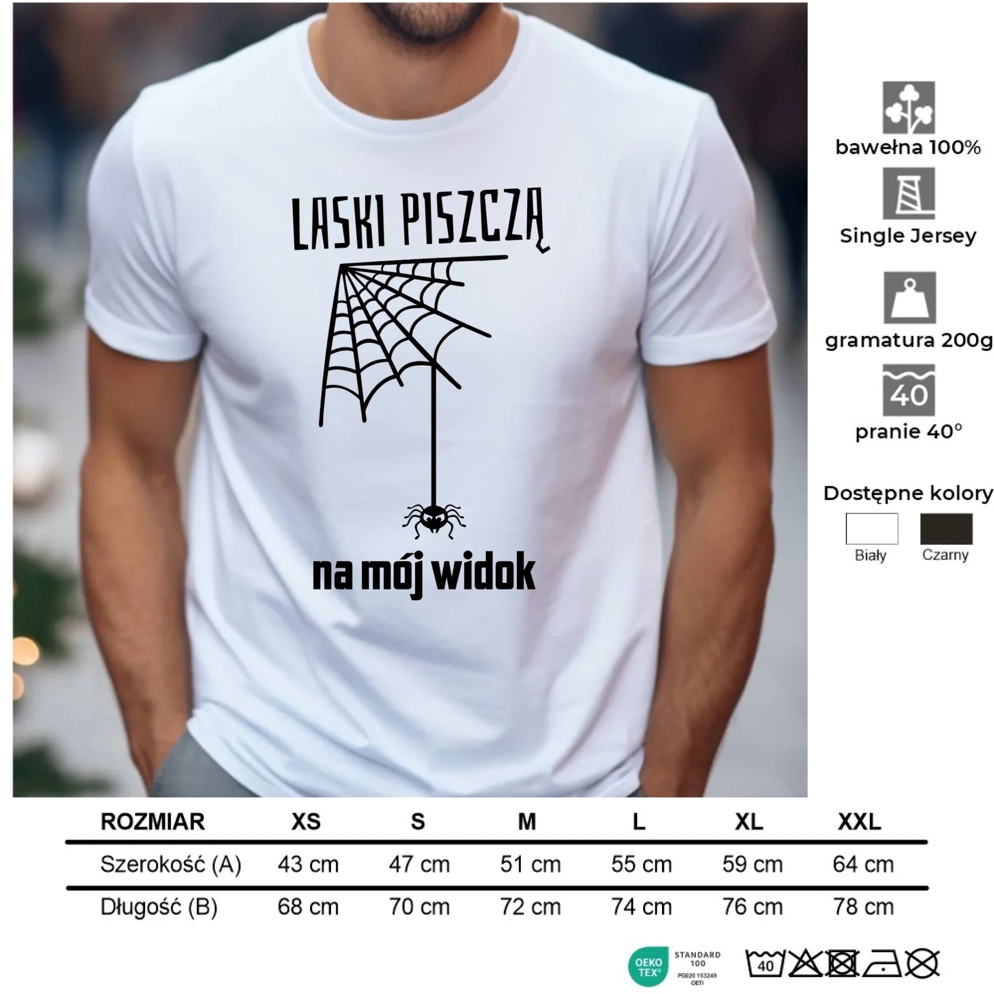 Koszulka męska - prezent dla chłopaka - Laski piszczą na mój widok DCH13 - StoryCups.pl