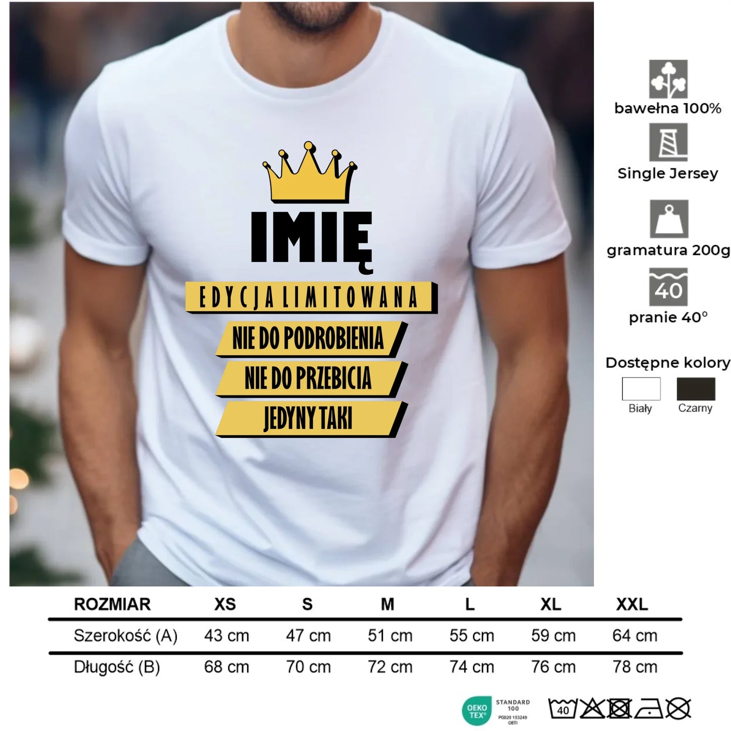 Koszulka męska - Edycja Limitowana - prezent dla niego - personalizowana DCH03 - StoryCups.pl