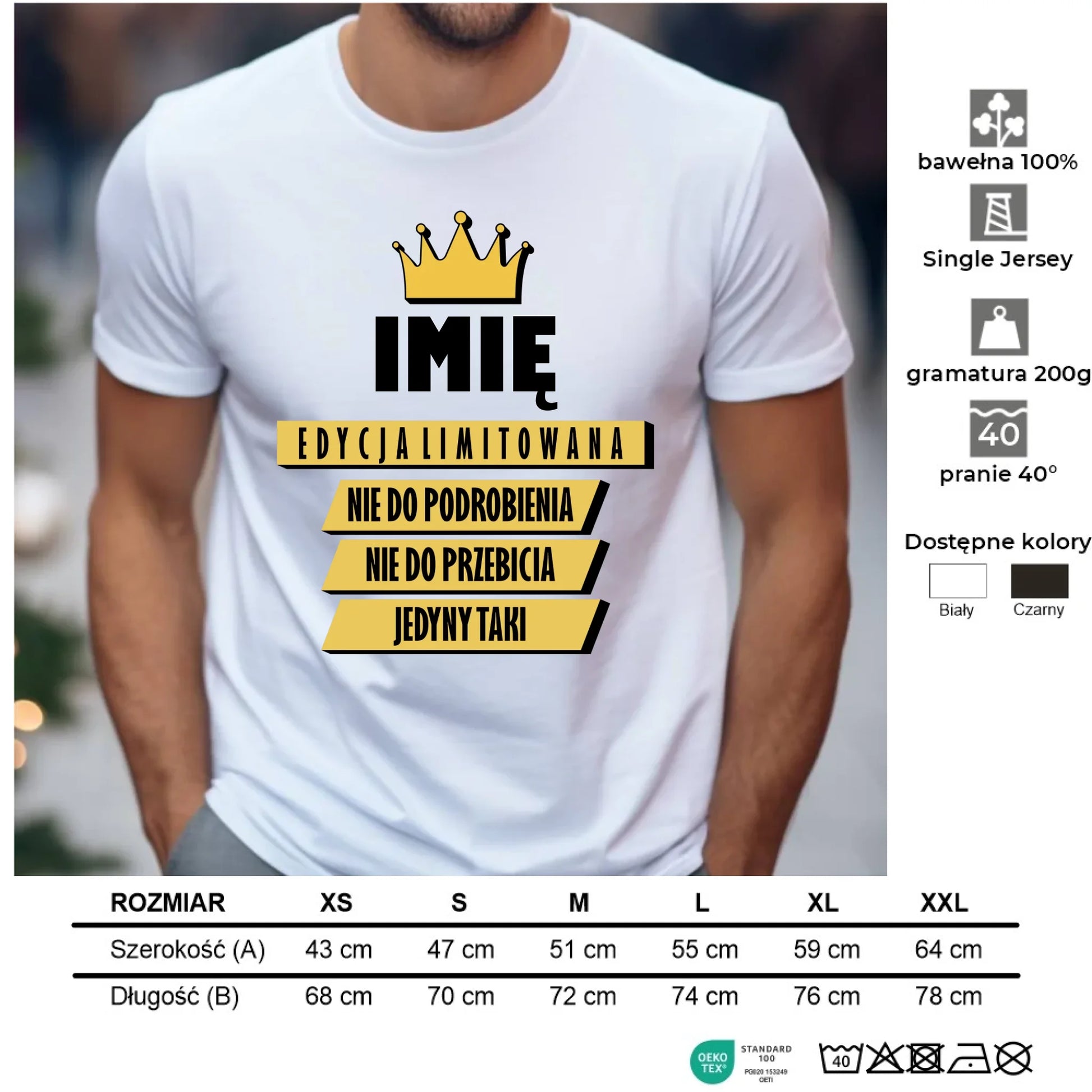 Koszulka męska - Edycja Limitowana - prezent dla niego - personalizowana DCH03 - StoryCups.pl