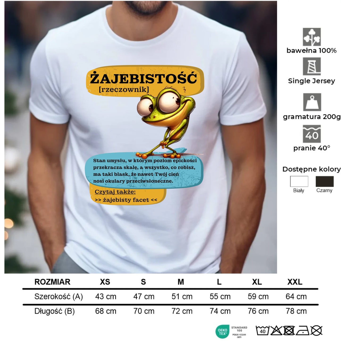 Koszulka męska - Żajebistość [rzeczownik] prezent na Dzień Chłopaka DCH06 - StoryCups.pl