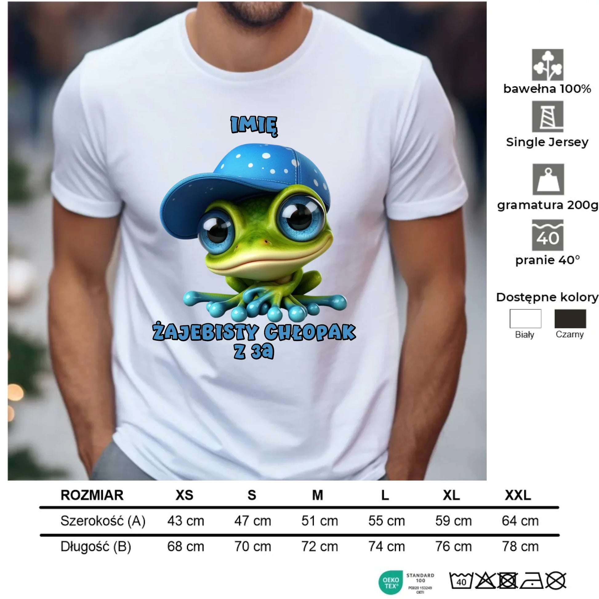 Koszulka na Dzień Chłopaka - Żajebisty Chłopak dla kolegów z klasy - personalizowana DCH01 - StoryCups.pl