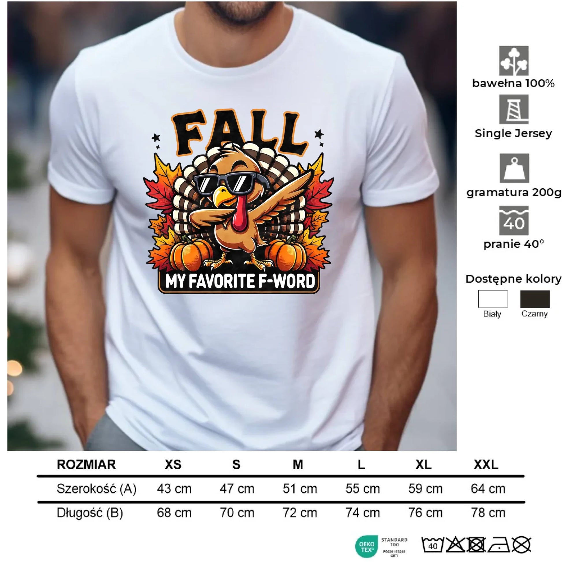 Koszulka męska jesienna - FALL my favorite F-word JS11 - StoryCups.pl