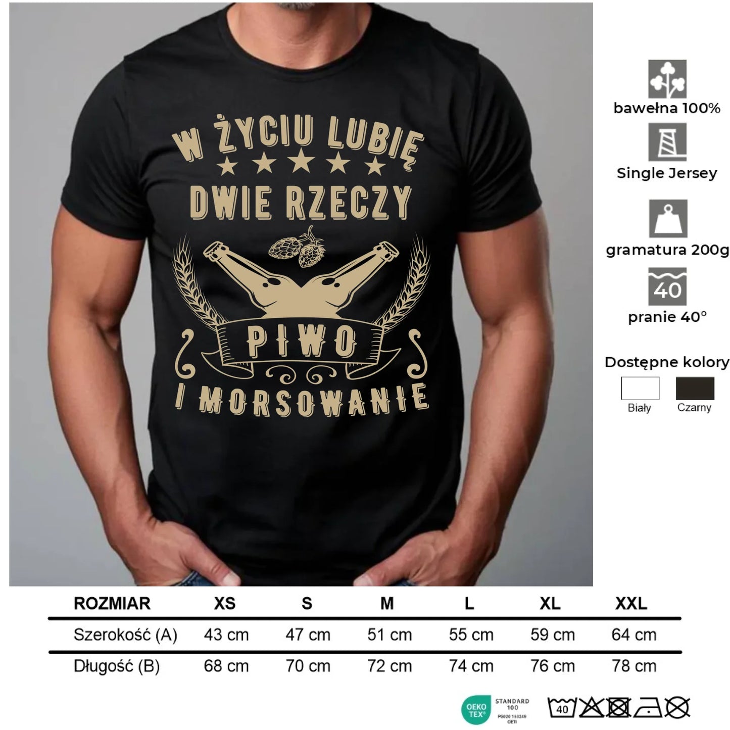 Koszulka męska - prezent dla morsa - Piwo i morsowanie - Mors HM09 - StoryCups.pl