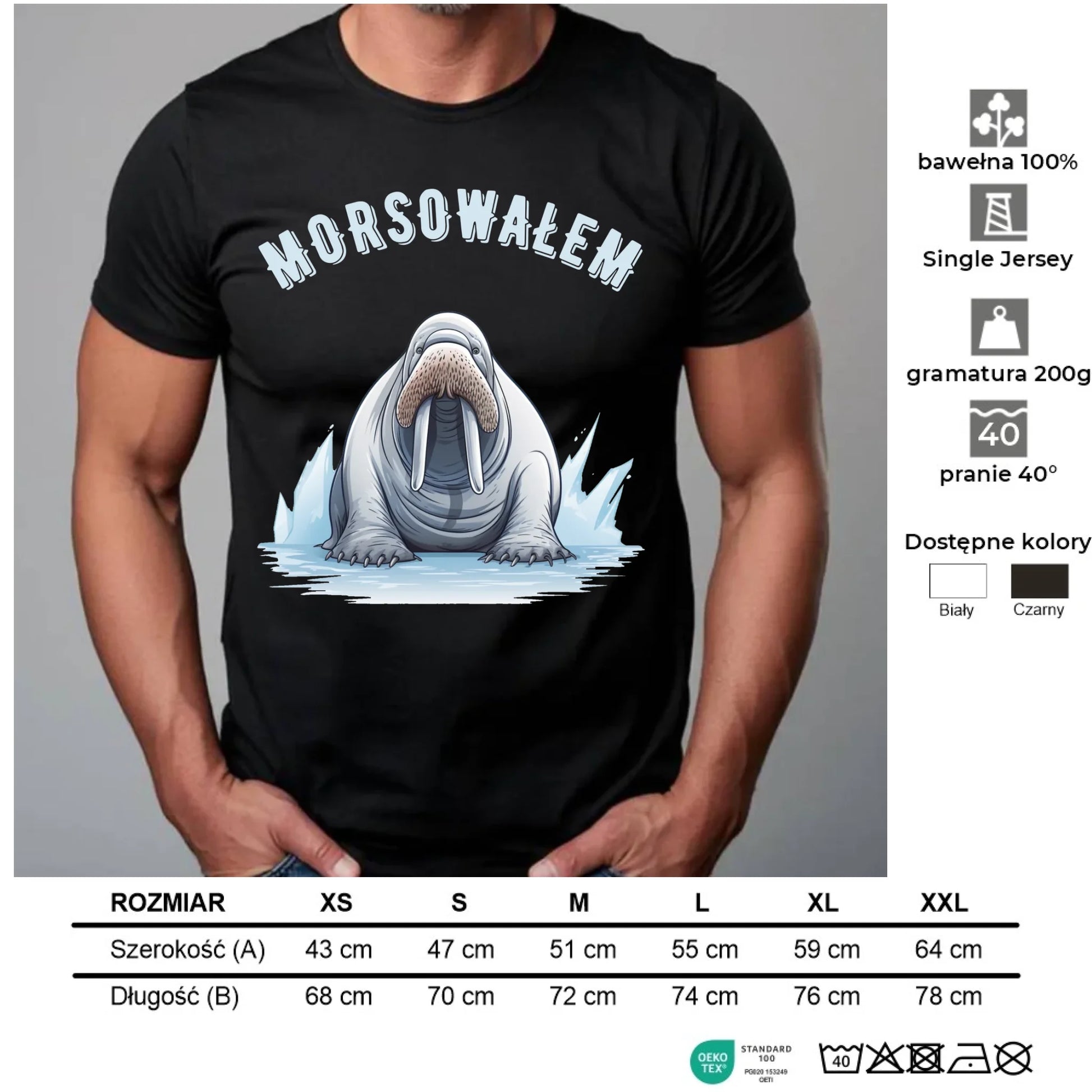 Koszulka męska dla morsa - Morsowałem HM01 - StoryCups.pl