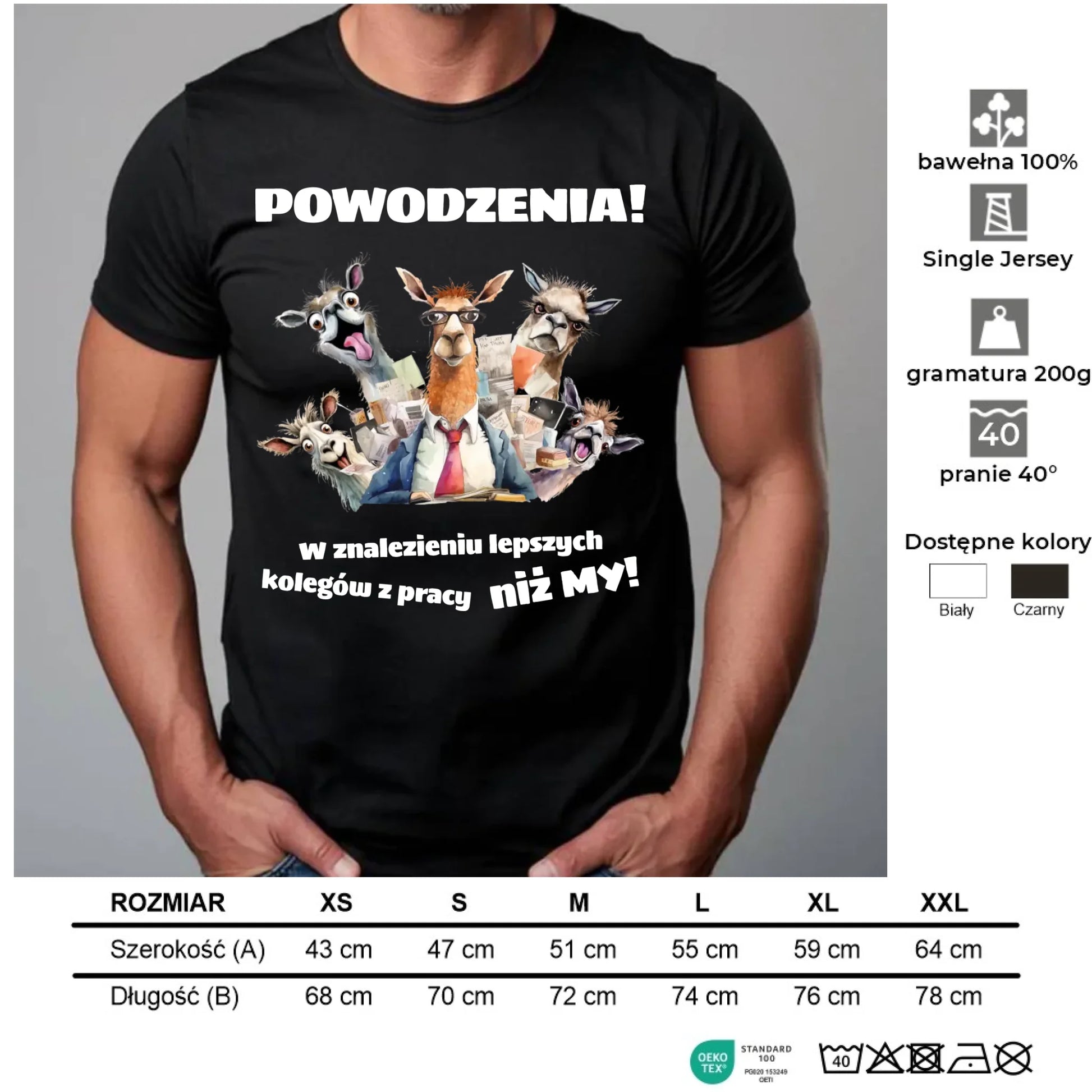 Koszulka męska na odejście z pracy - Powodzenia w znalezieniu lepszych kolegów OP08 - StoryCups.pl