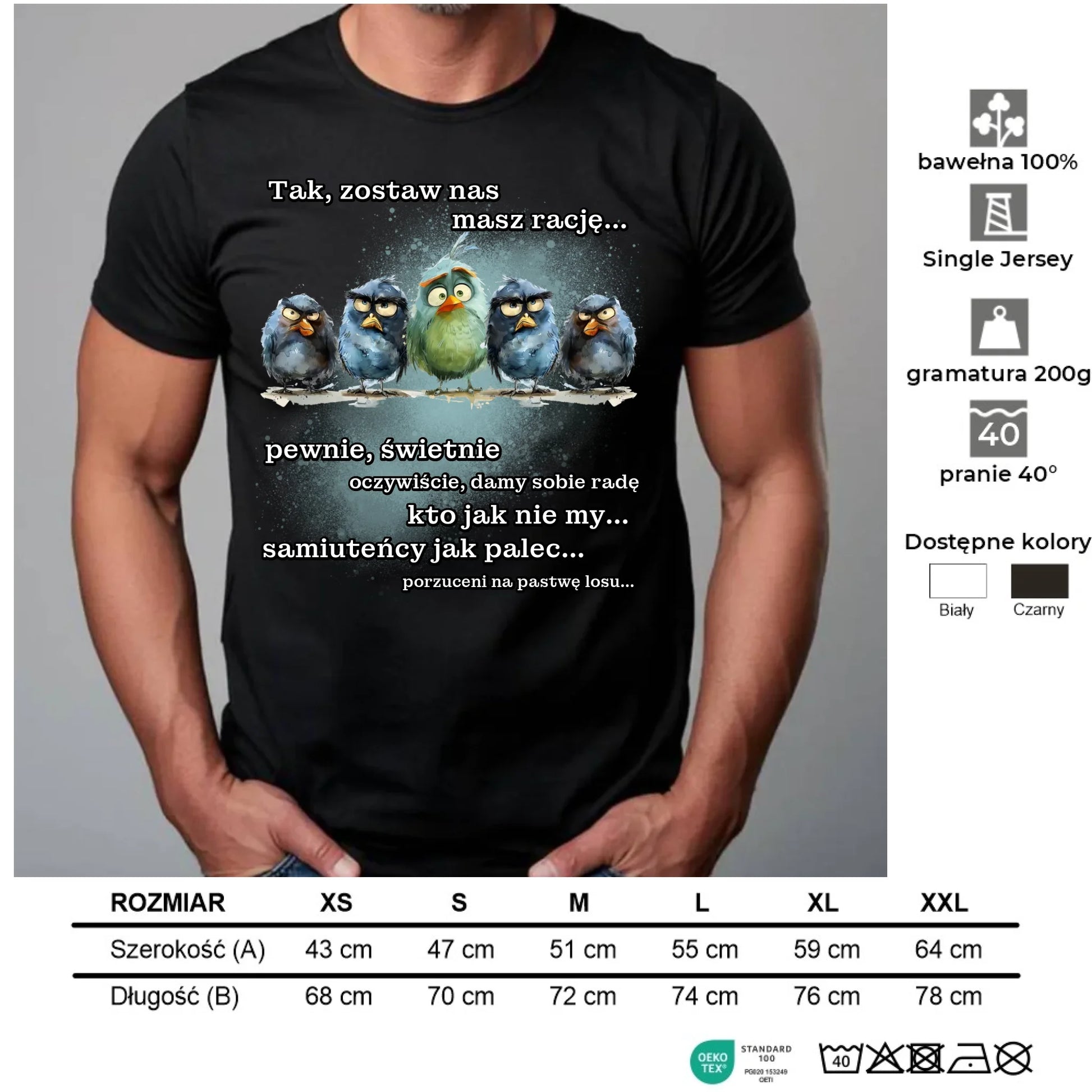 Koszulka męska na odejście z pracy - Tak, zostaw nas OP06 - StoryCups.pl