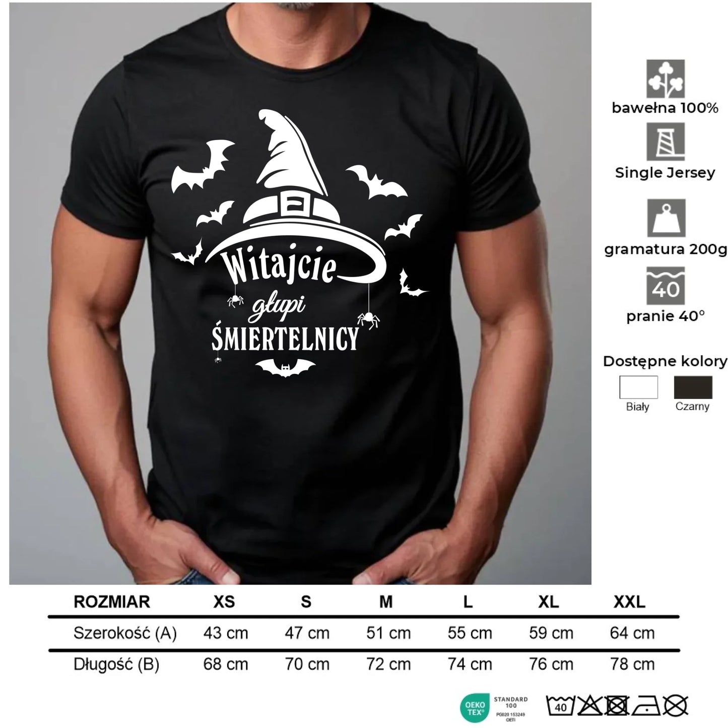 Koszulka męska na Halloween - Witajcie głupi śmiertelnicy HL23 - StoryCups.pl