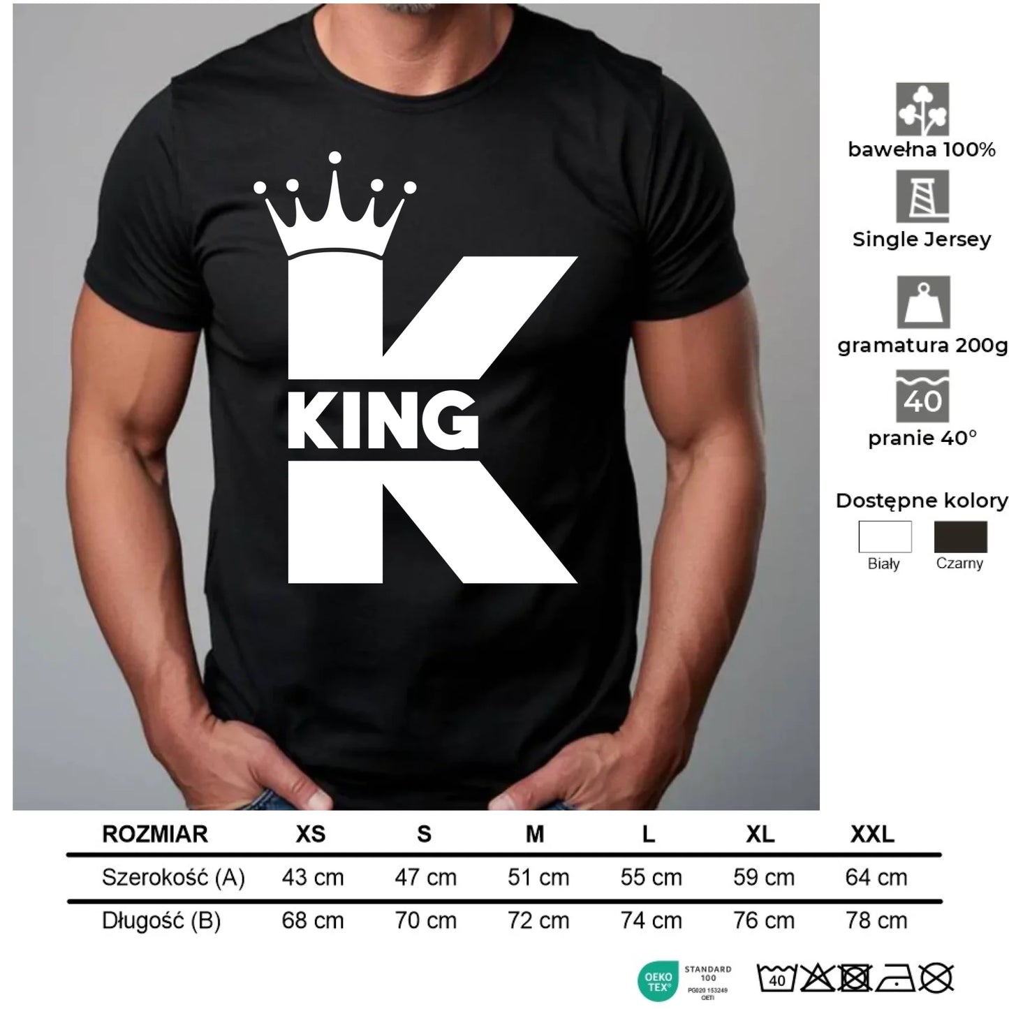 Koszulka męska - King W40 - StoryCups.pl