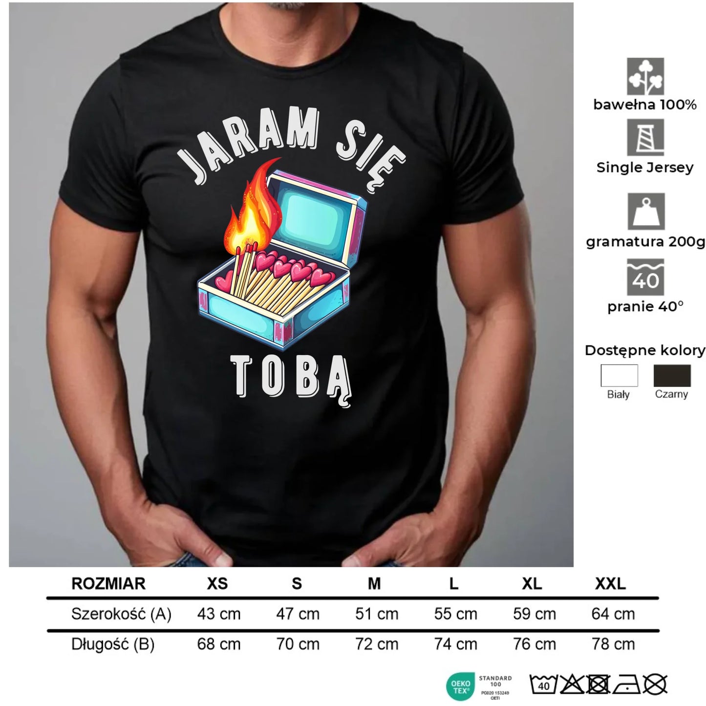 Koszulka męska - Jaram się Tobą W39 - StoryCups.pl