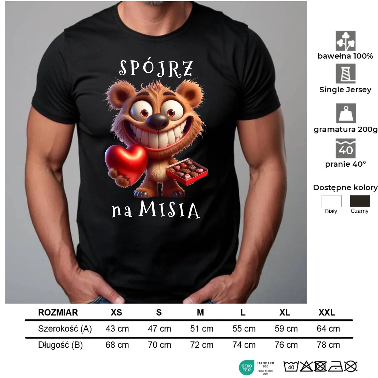 Koszulka męska - Spójrz na Misia W31 - StoryCups.pl