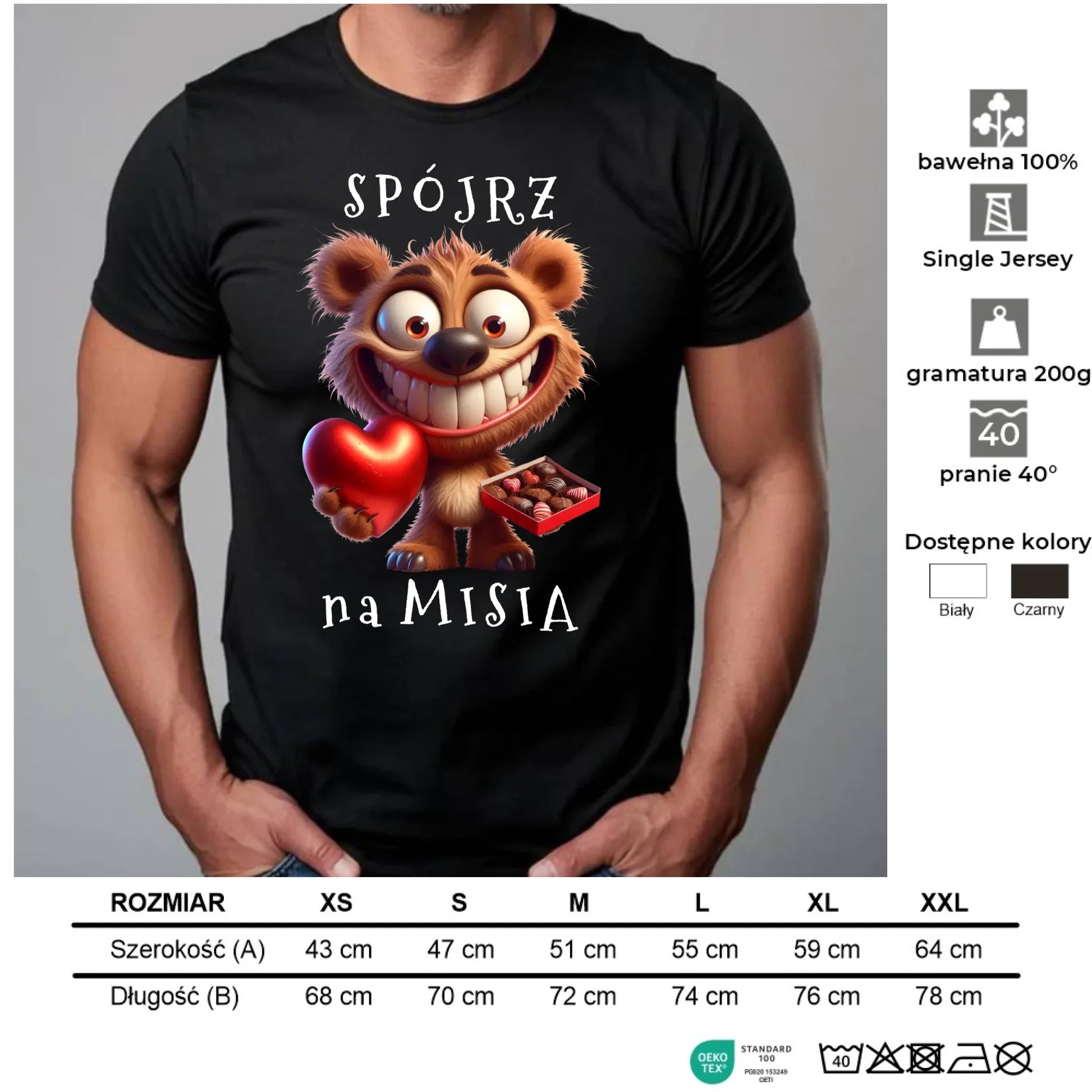 Koszulka męska - Spójrz na Misia W31 - StoryCups.pl