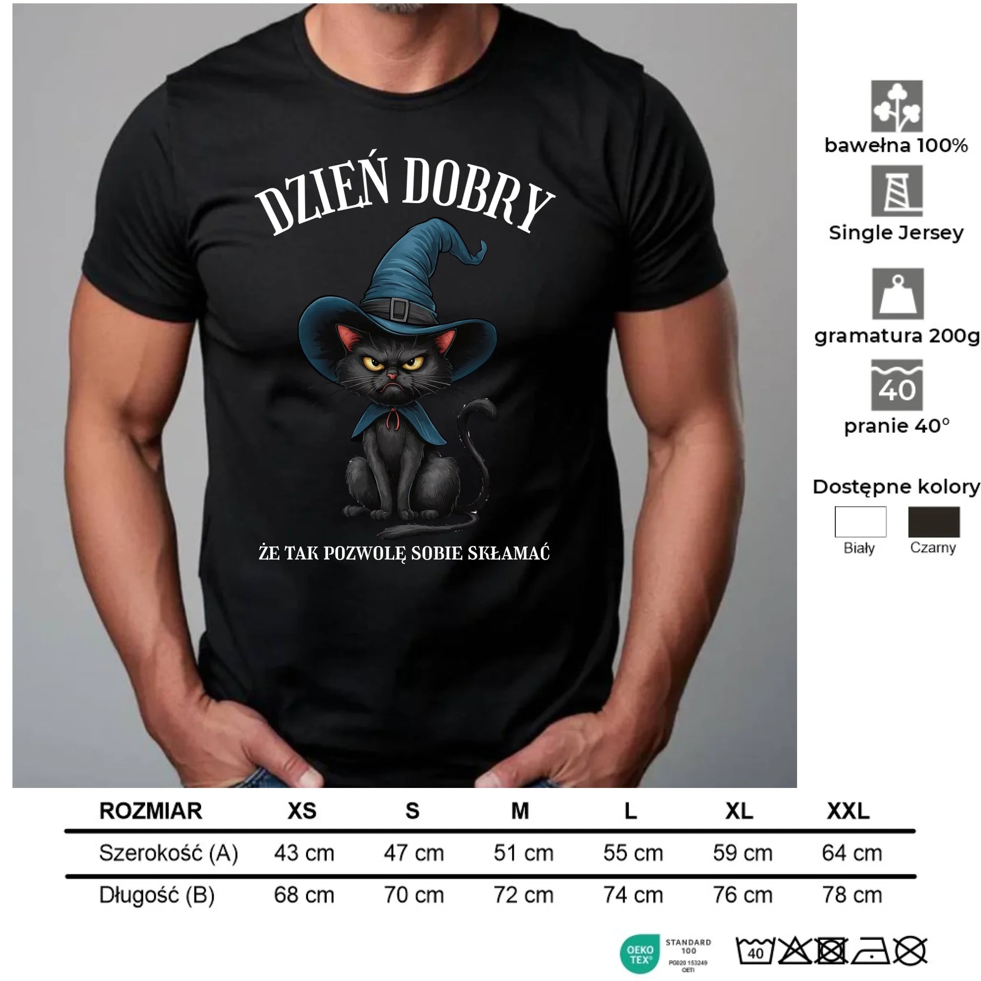 Koszulka męska halloweenowa - Dzień dobry, że tak pozwolę sobie skłamać HL27 - StoryCups.pl