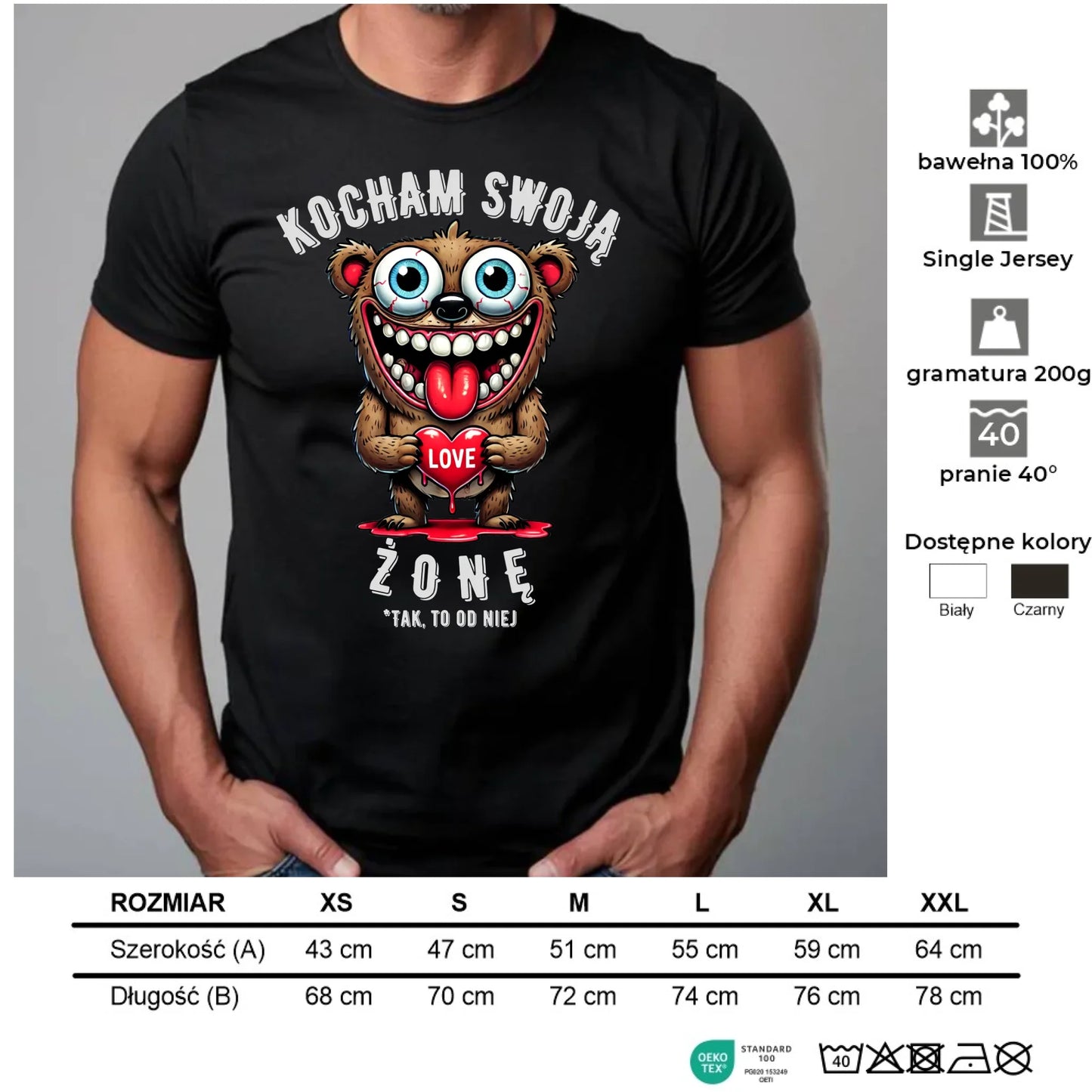 Koszulka męska - prezent dla męża - Kocham swoją żonę W23 - StoryCups.pl